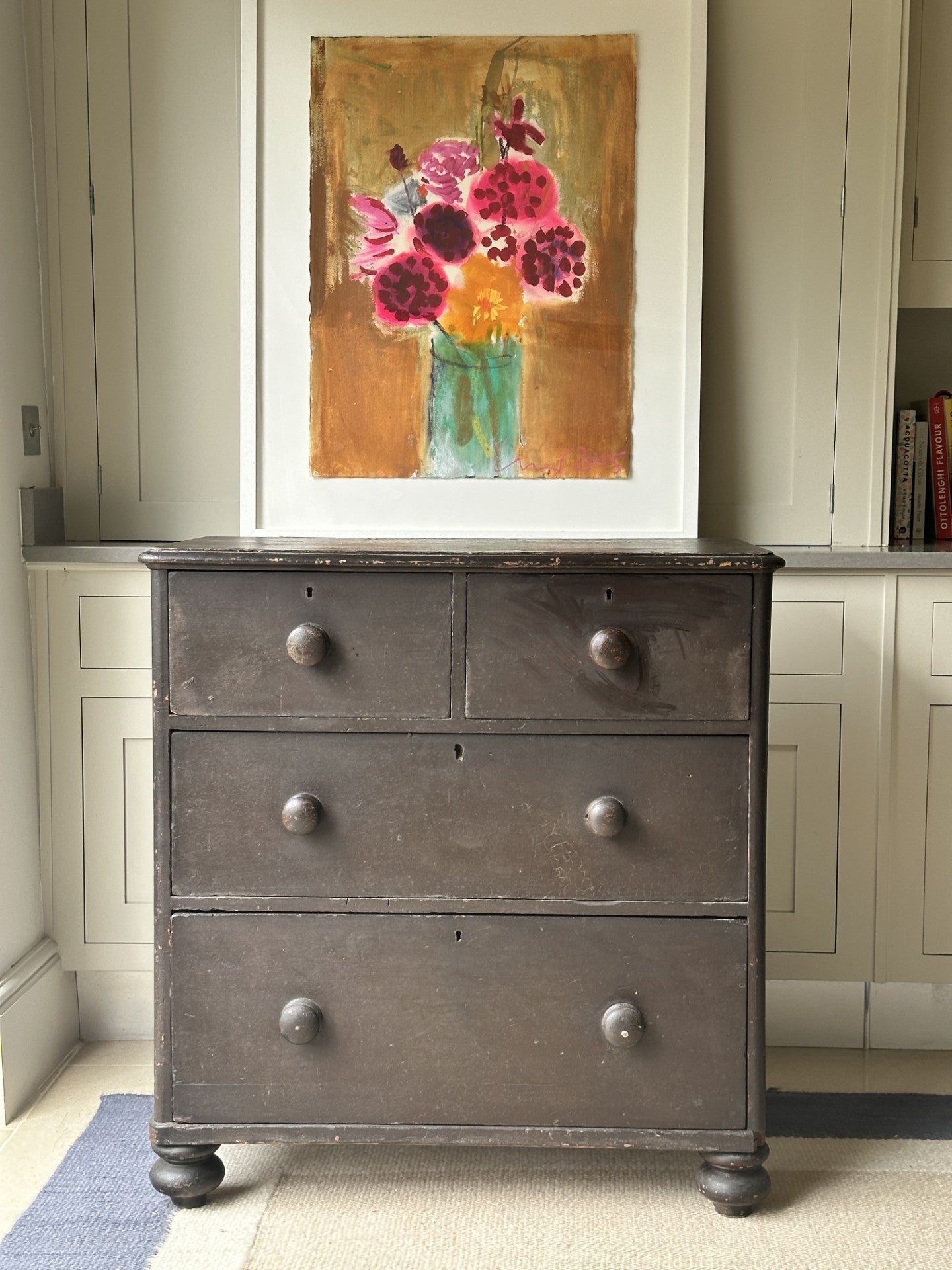 Painted Rustic Naive Chest of Drawers