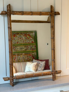 Medium Faux Bamboo Mirror