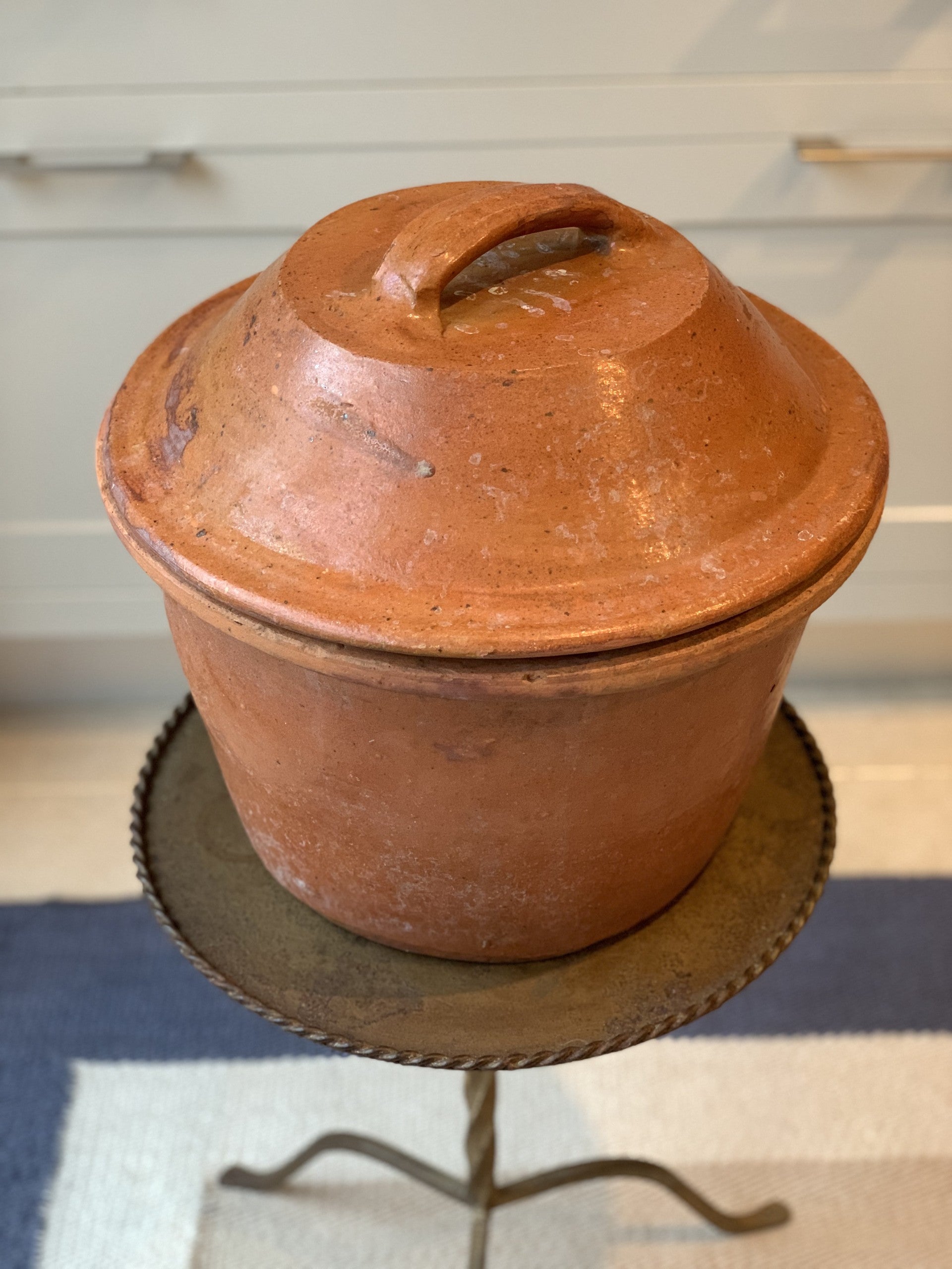 Victorian Terracotta Bread Bin with Lid