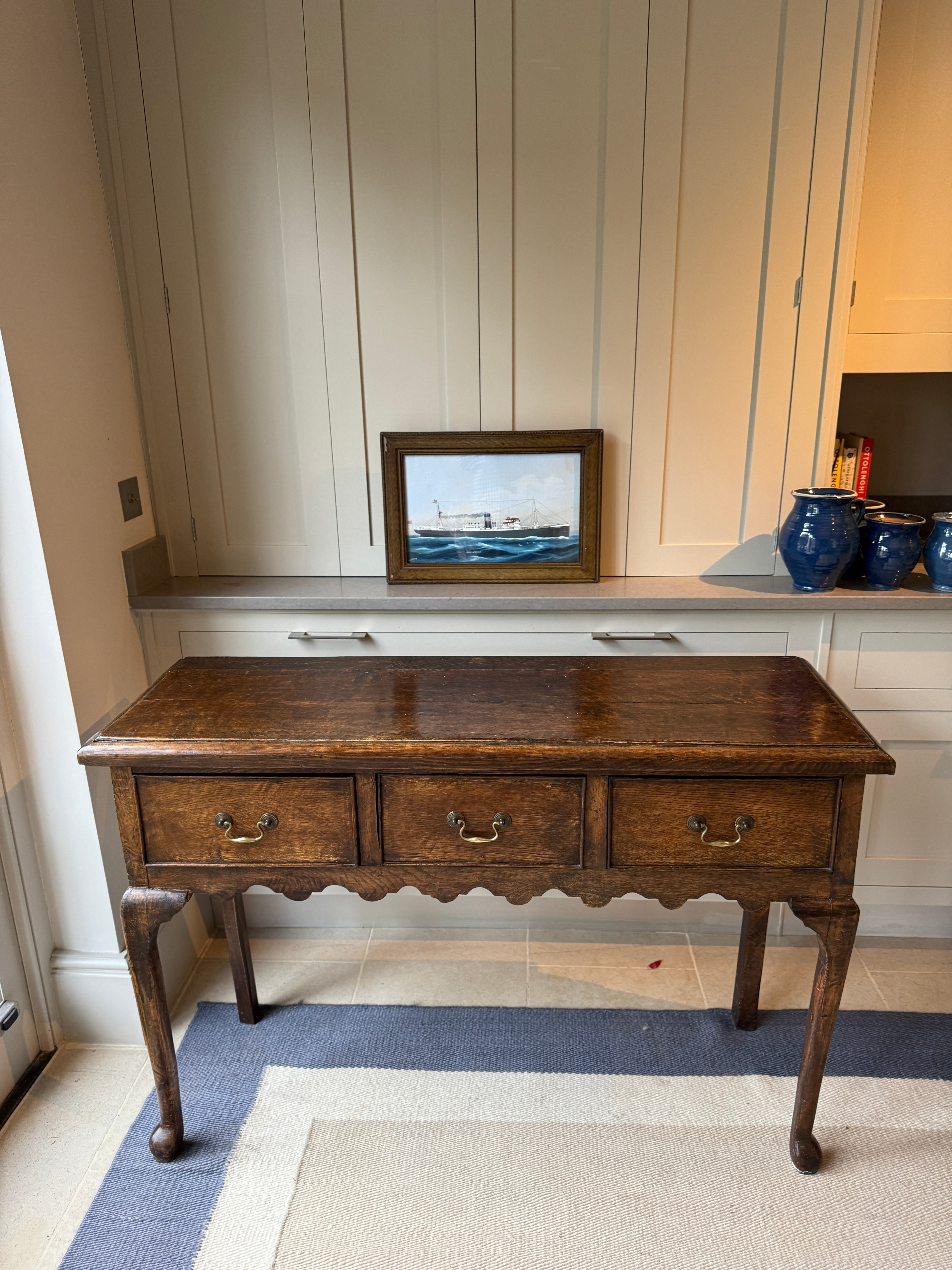 18th Century Oak Console with 3 large Drawers