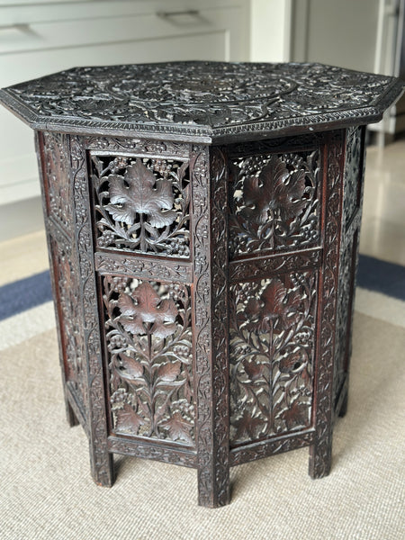 Large Anglo Indian Carved Table with amazing provenance