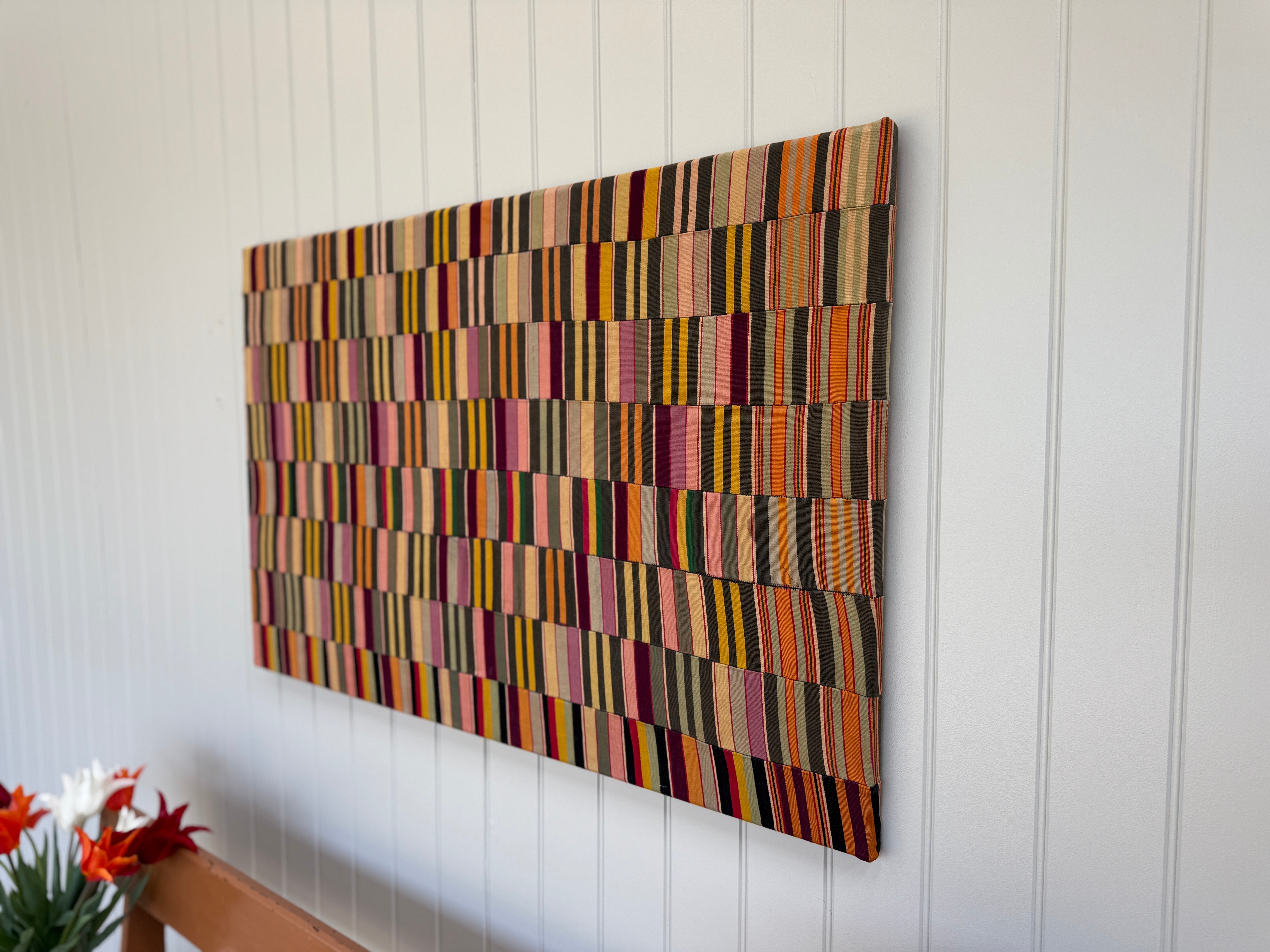 Amazing Polychrome Ewe Cloth Wall Hanging