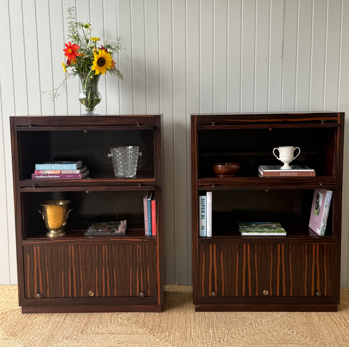 Pair of Macassar Ebony Bookcases