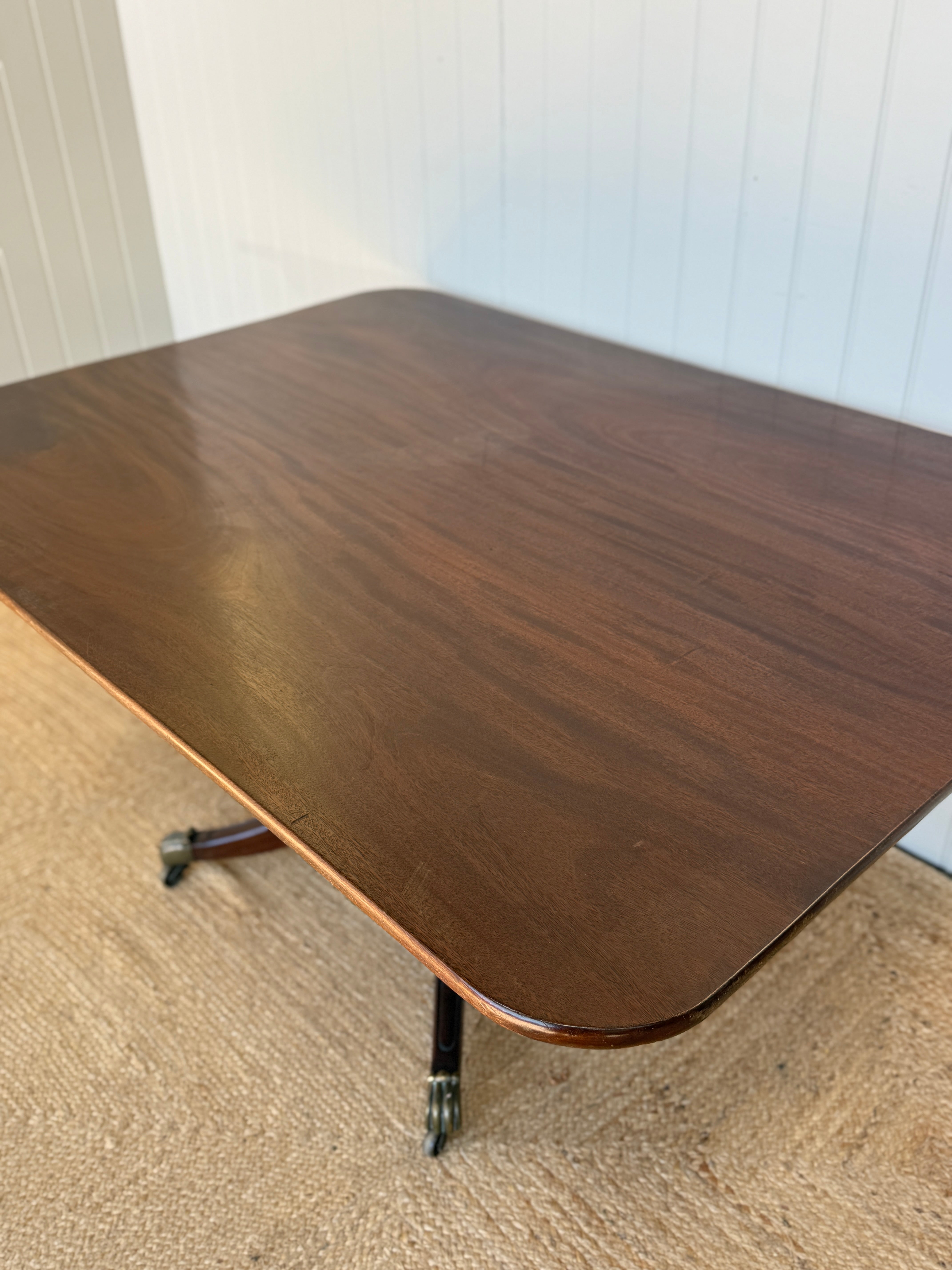 Large Regency Mahogany Tilt Top Table