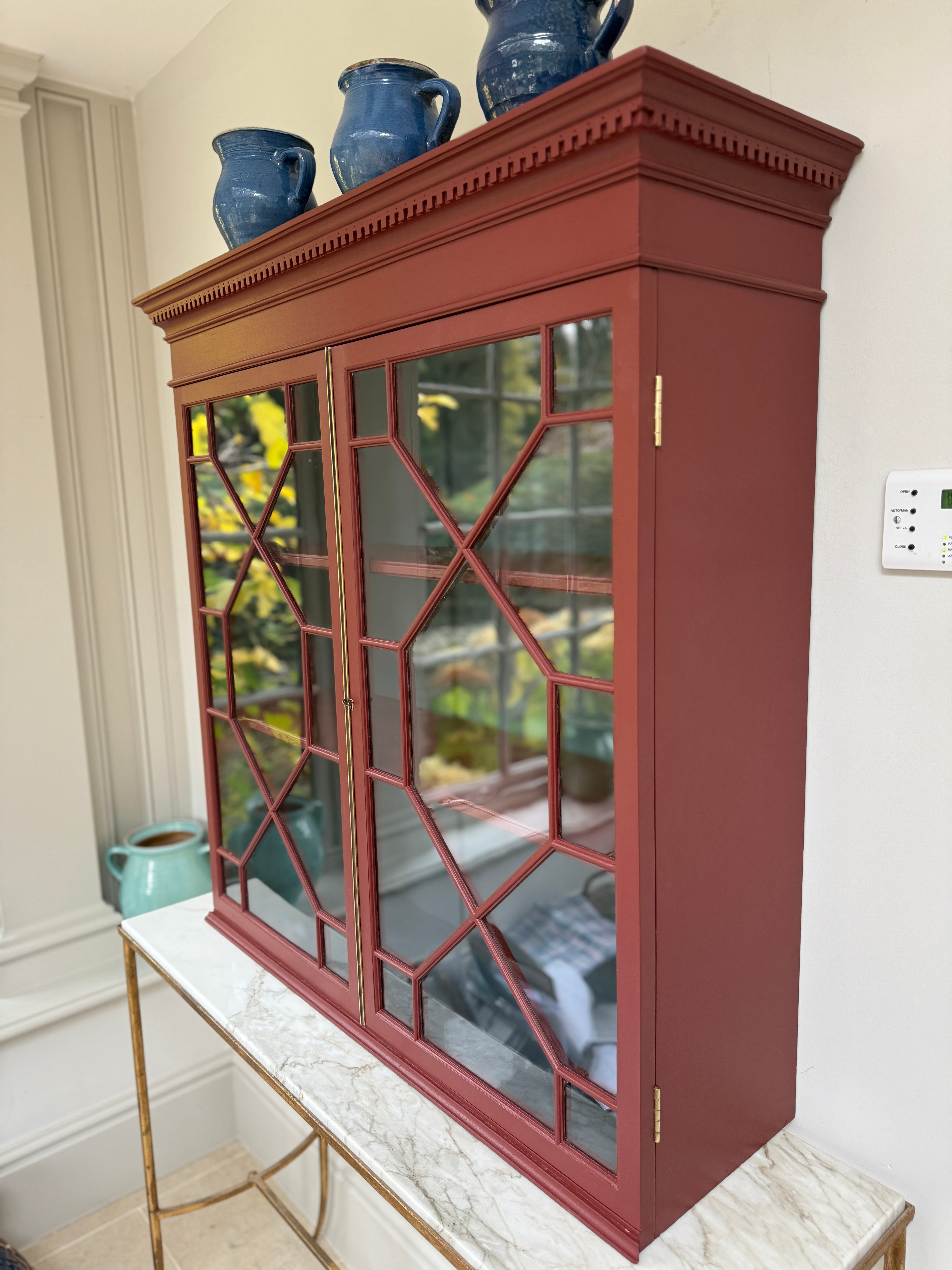 Painted Astral Glazed Wall Cupboard