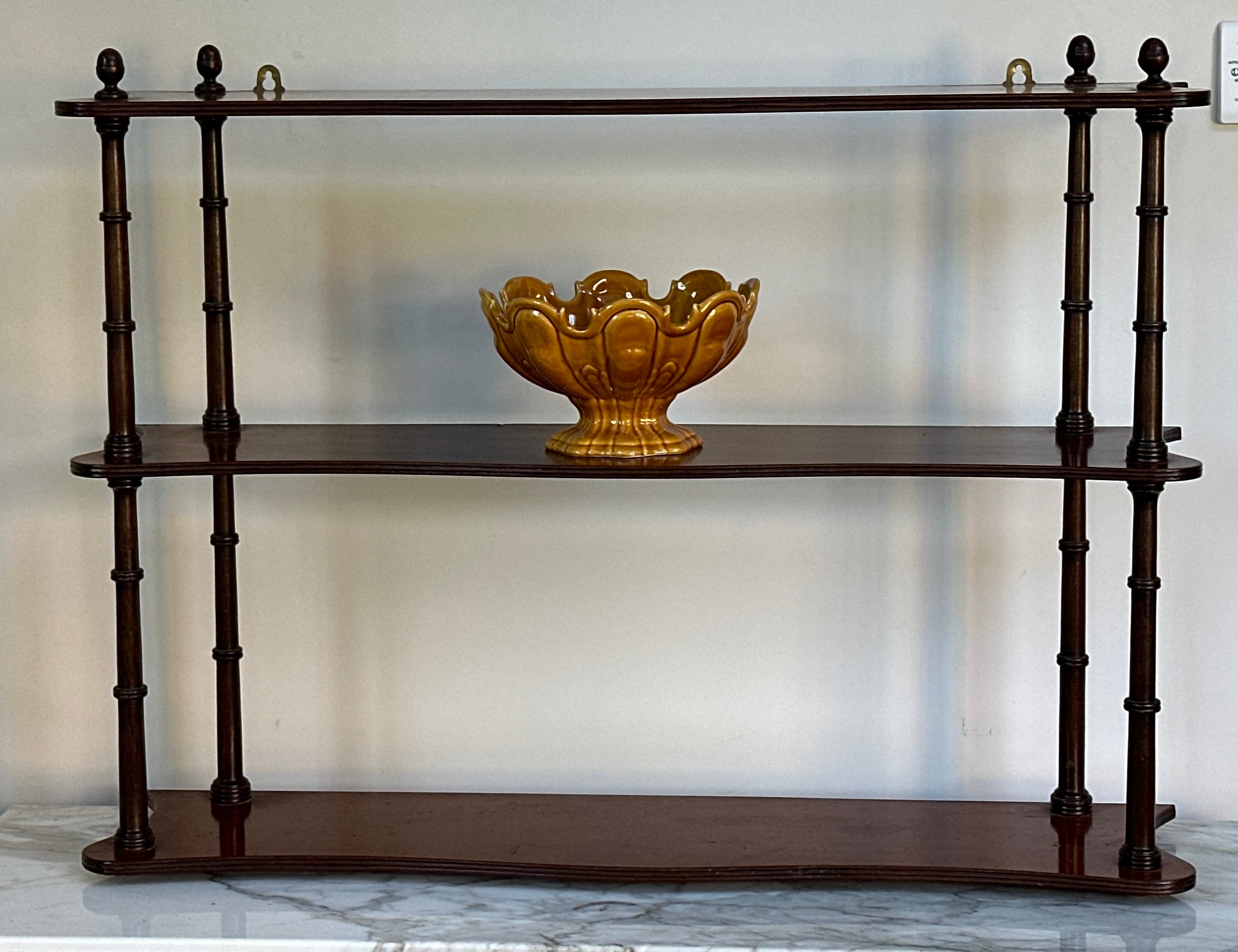 Lovely 19th Century Serpentine Hanging Shelves