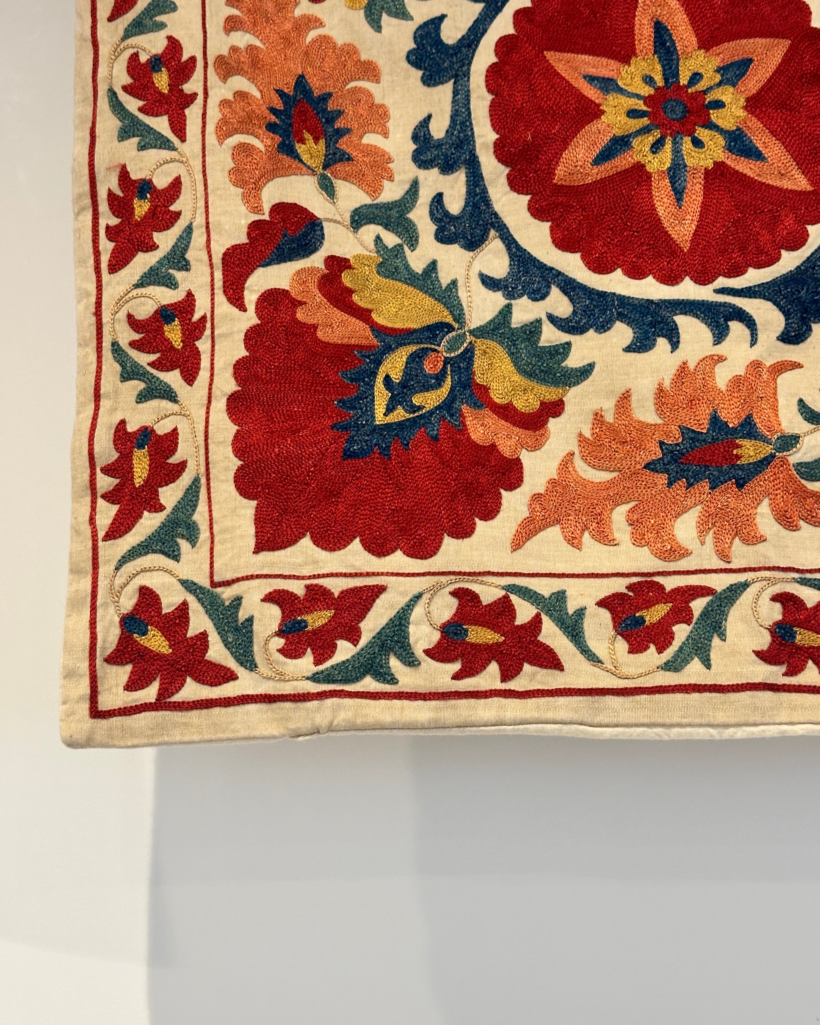 Vintage Uzbek Suzani Cushion