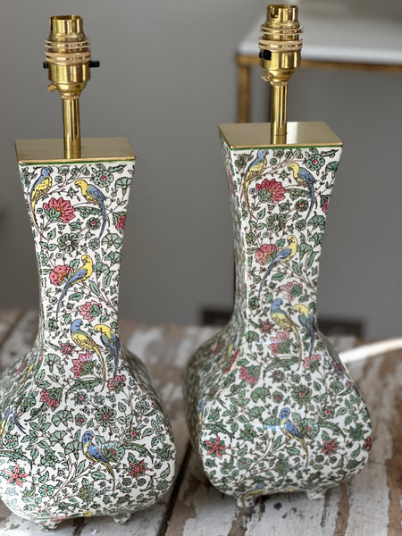 Pair of Royal Doulton ‘Persian’ Vases converted to table lamps