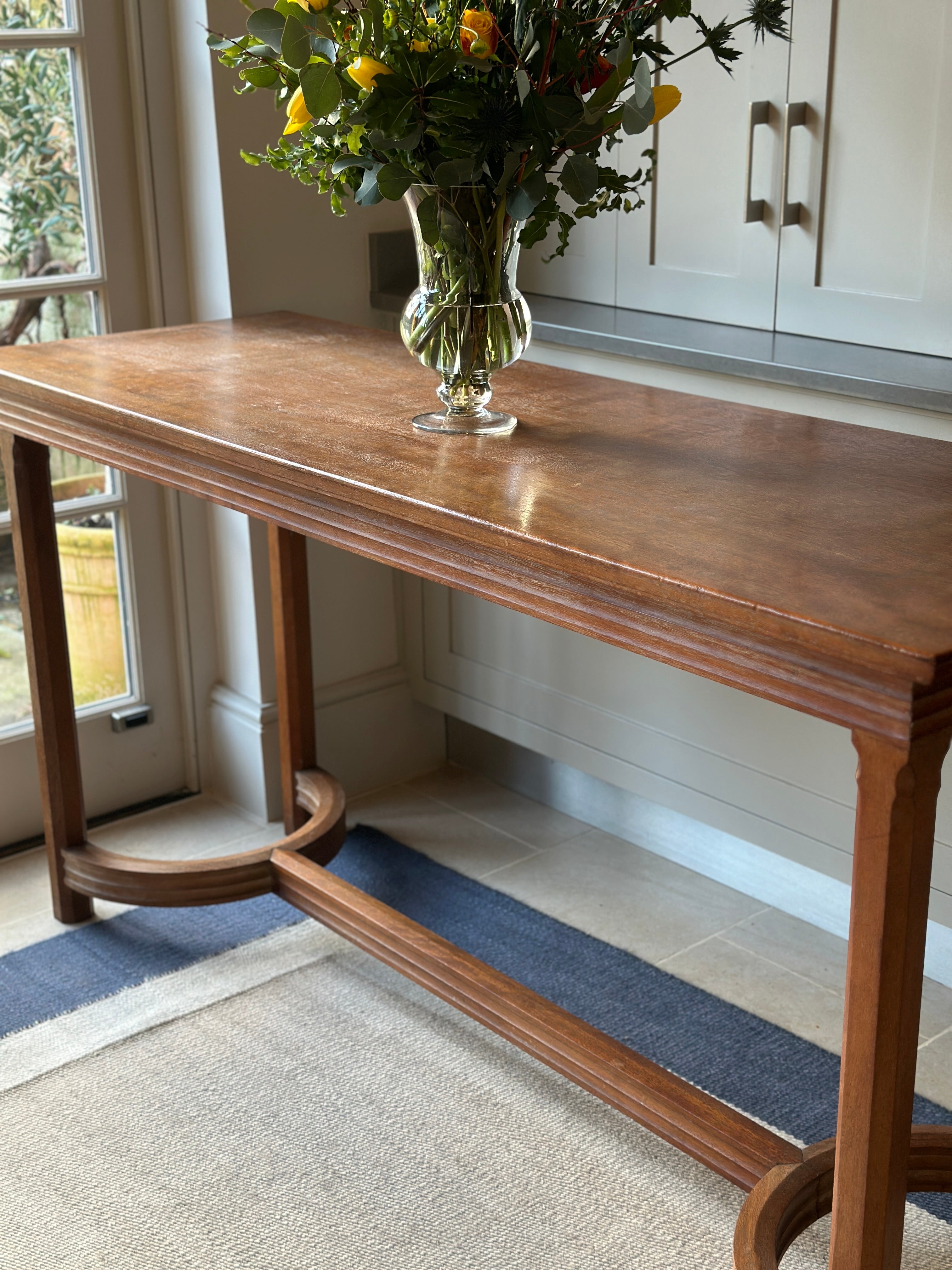 Stunning Large Scale Honeyed Oak Console in the manner of Pugin