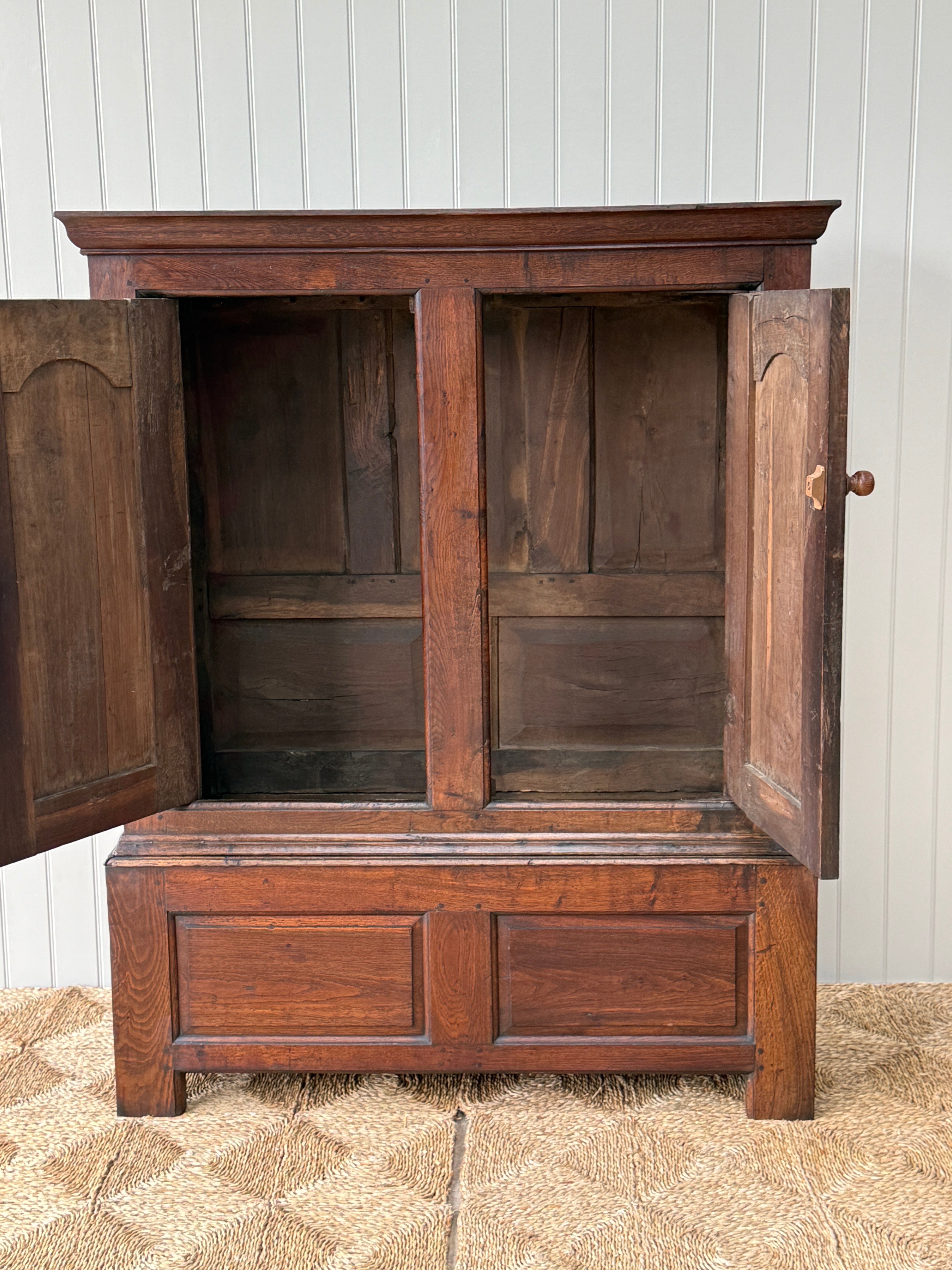 Large 18th Century Oak Hanging Cupboard