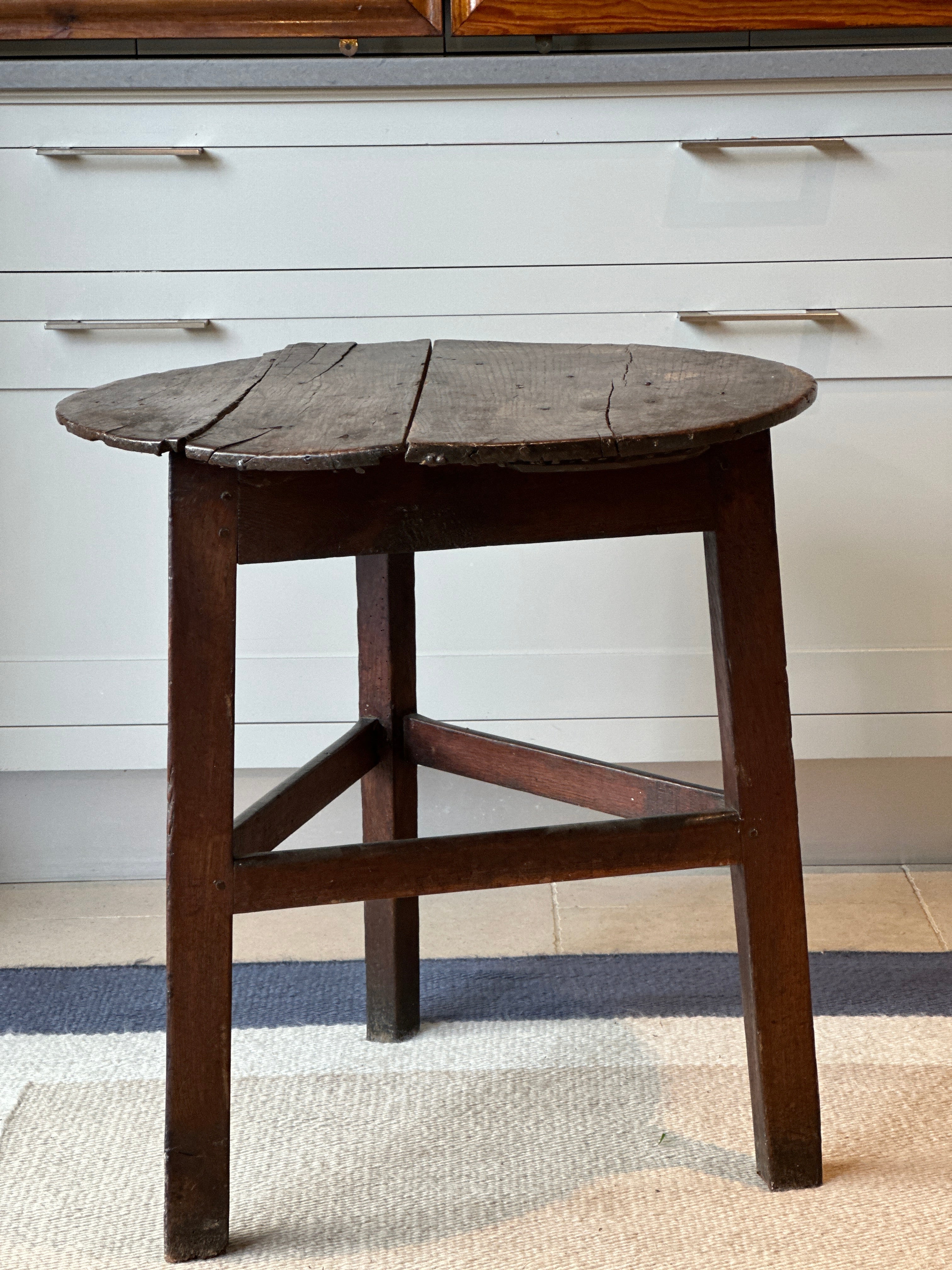 Small Dark Oak Cricket Table