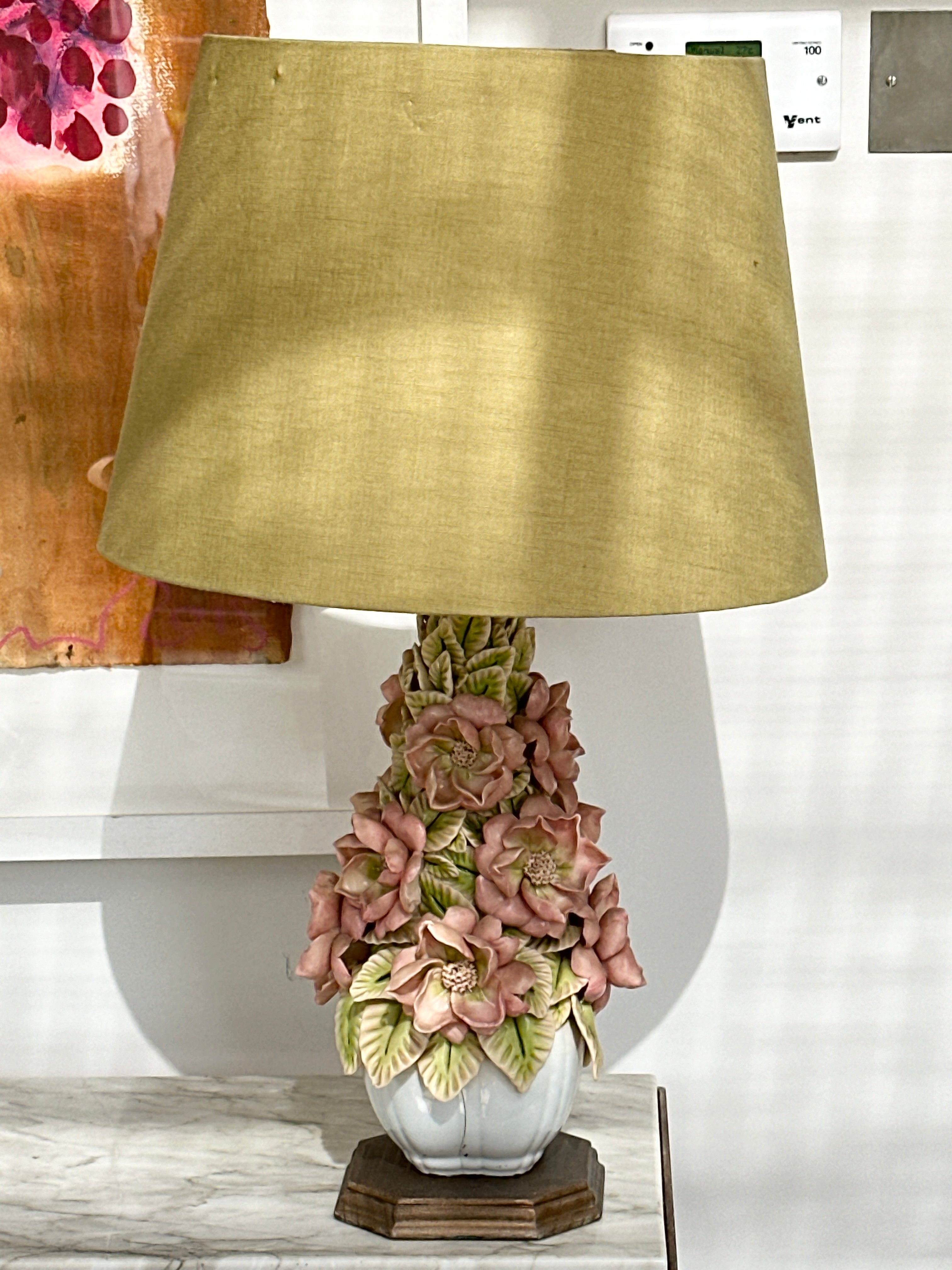 Green and Pink Manises Table Lamp