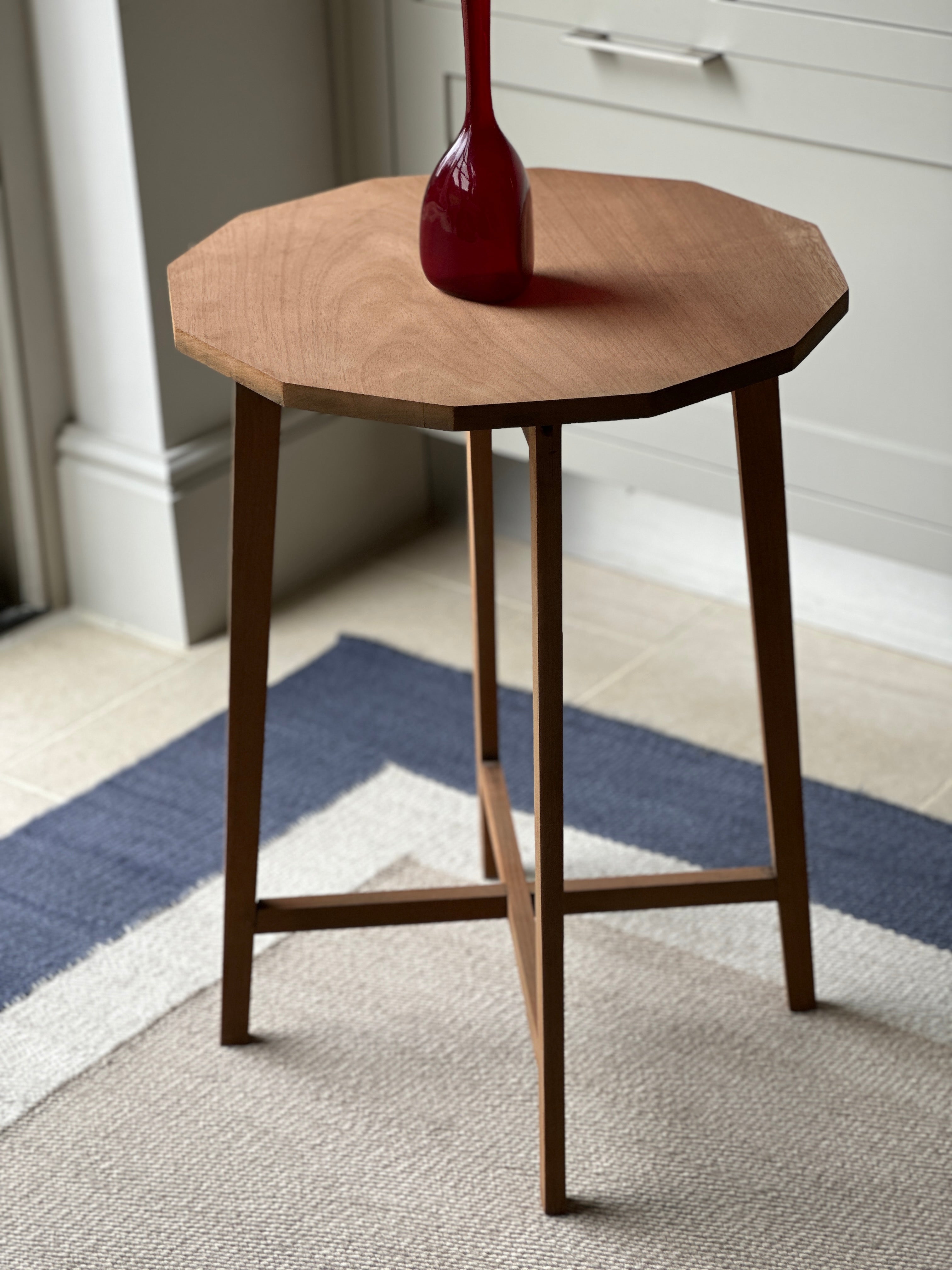 Twelve Sides Pine Side Table