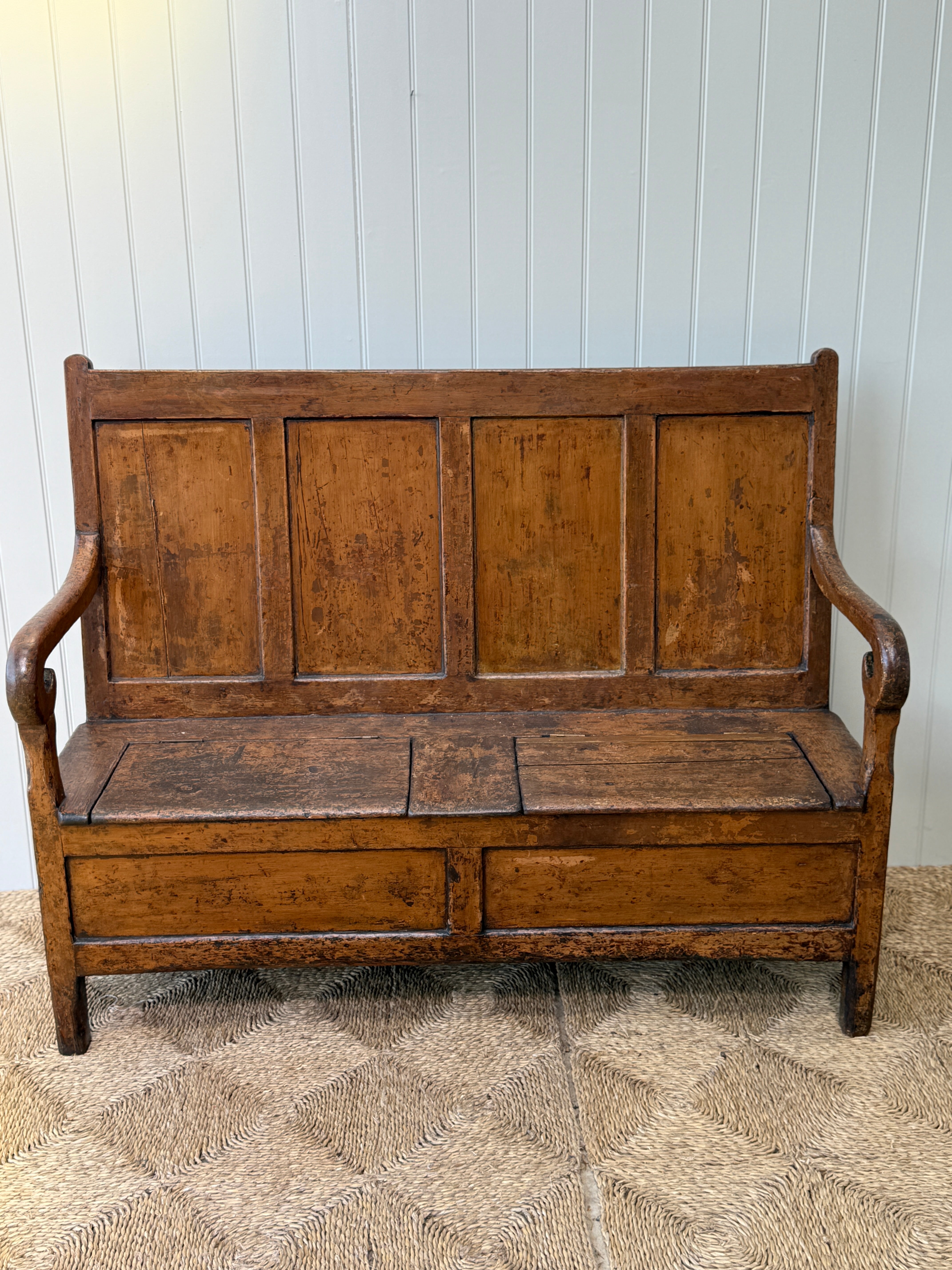 Early 19th Century Irish Painted Settle