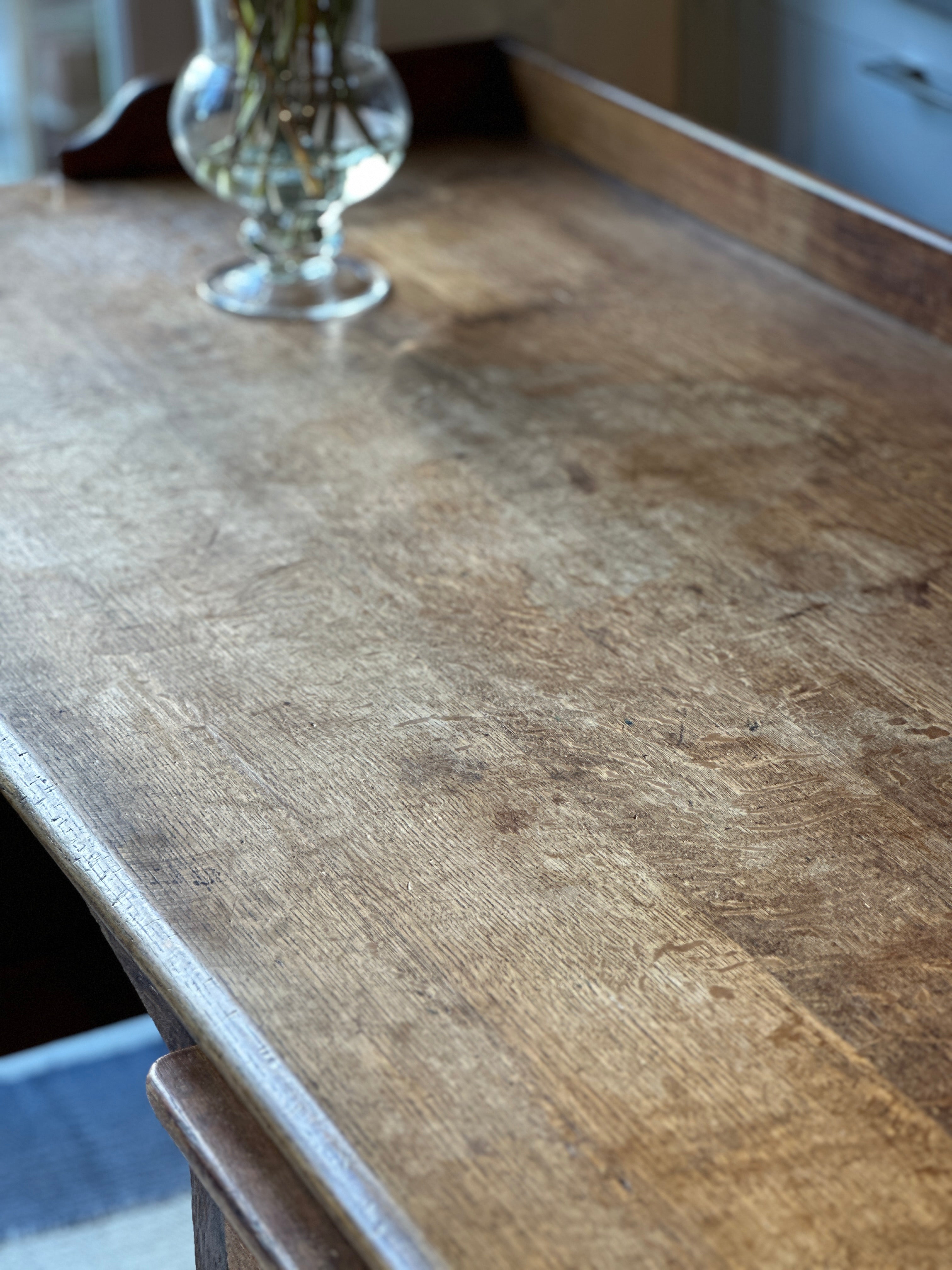 Large and Deep Solid Oak ‘MoD’ desk.