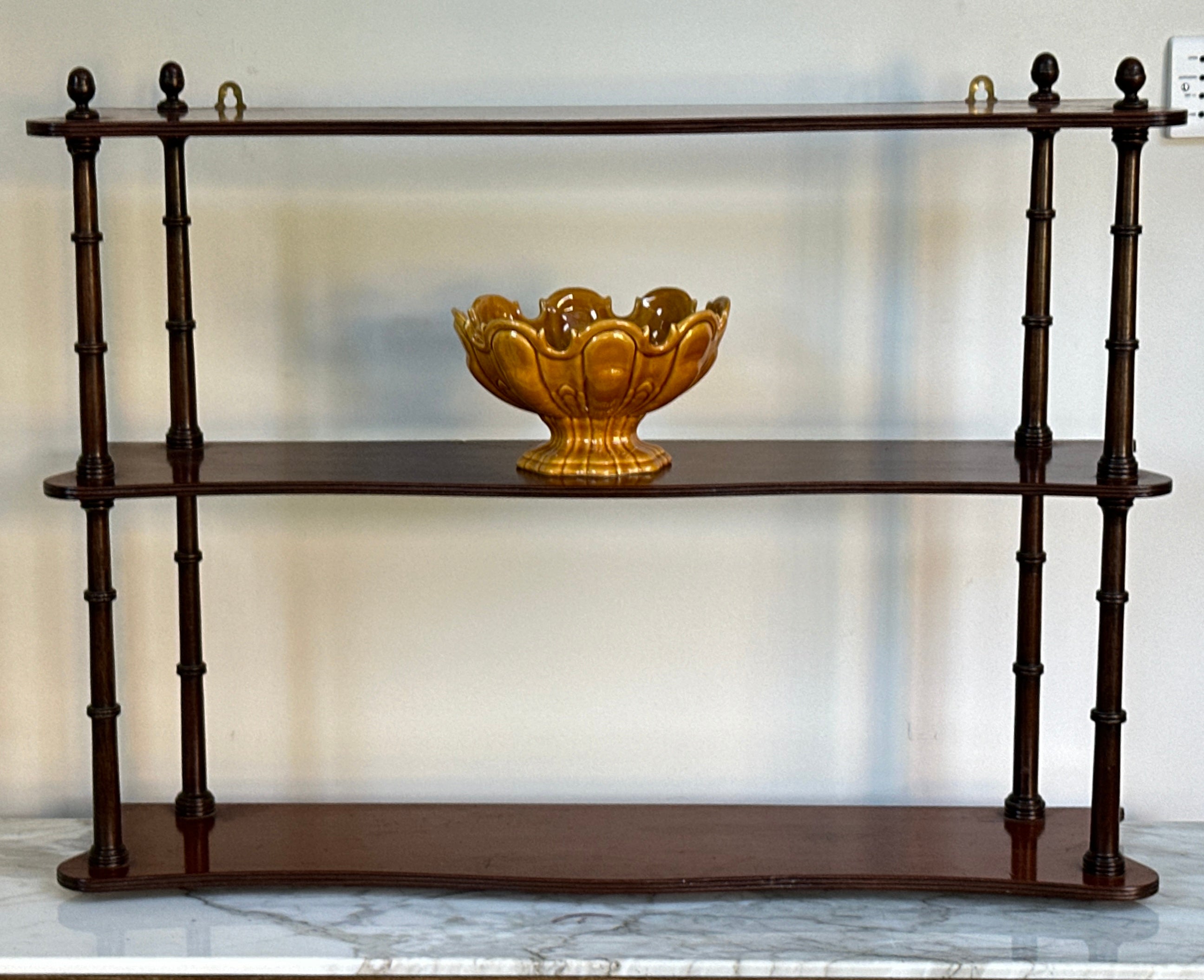 Lovely 19th Century Serpentine Hanging Shelves