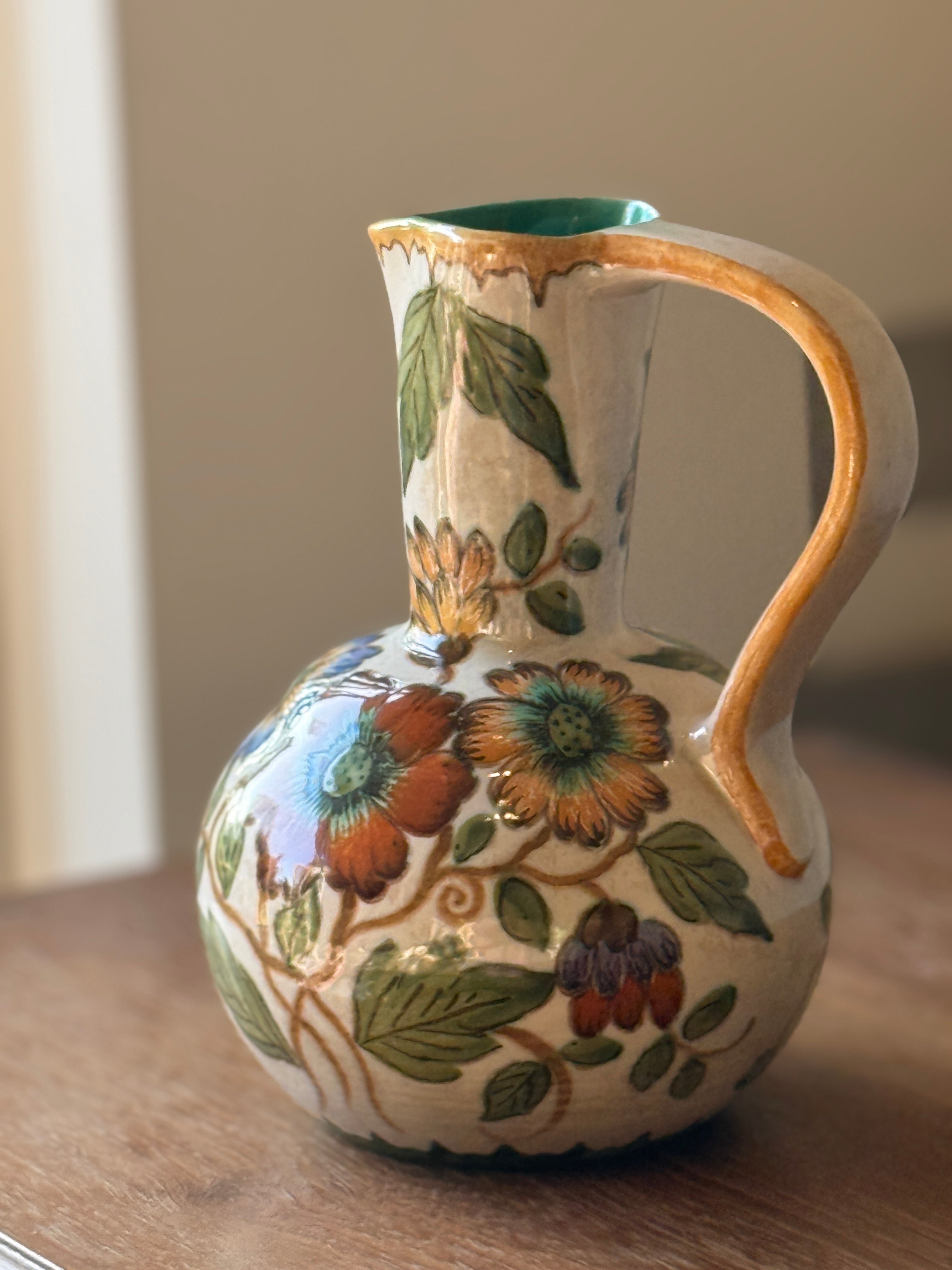 Dutch Polychrome Gourd Jug