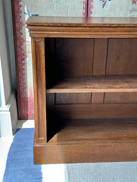 Solid Oak Low Library Bookcase