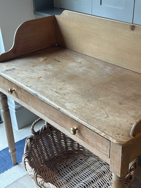 Vintage Pine Washstand with single drawer