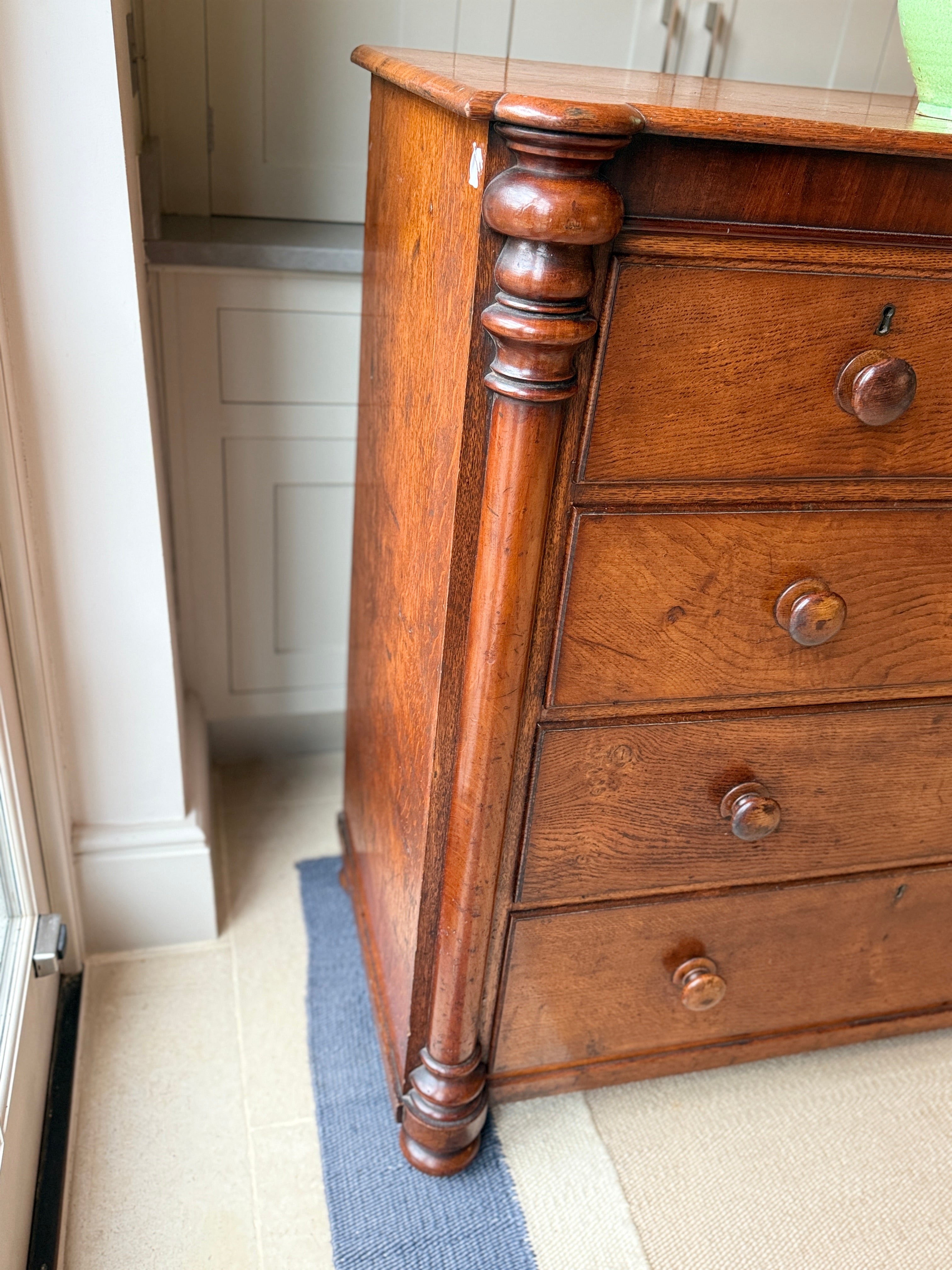Large Scottish Oak Chest of Drawers