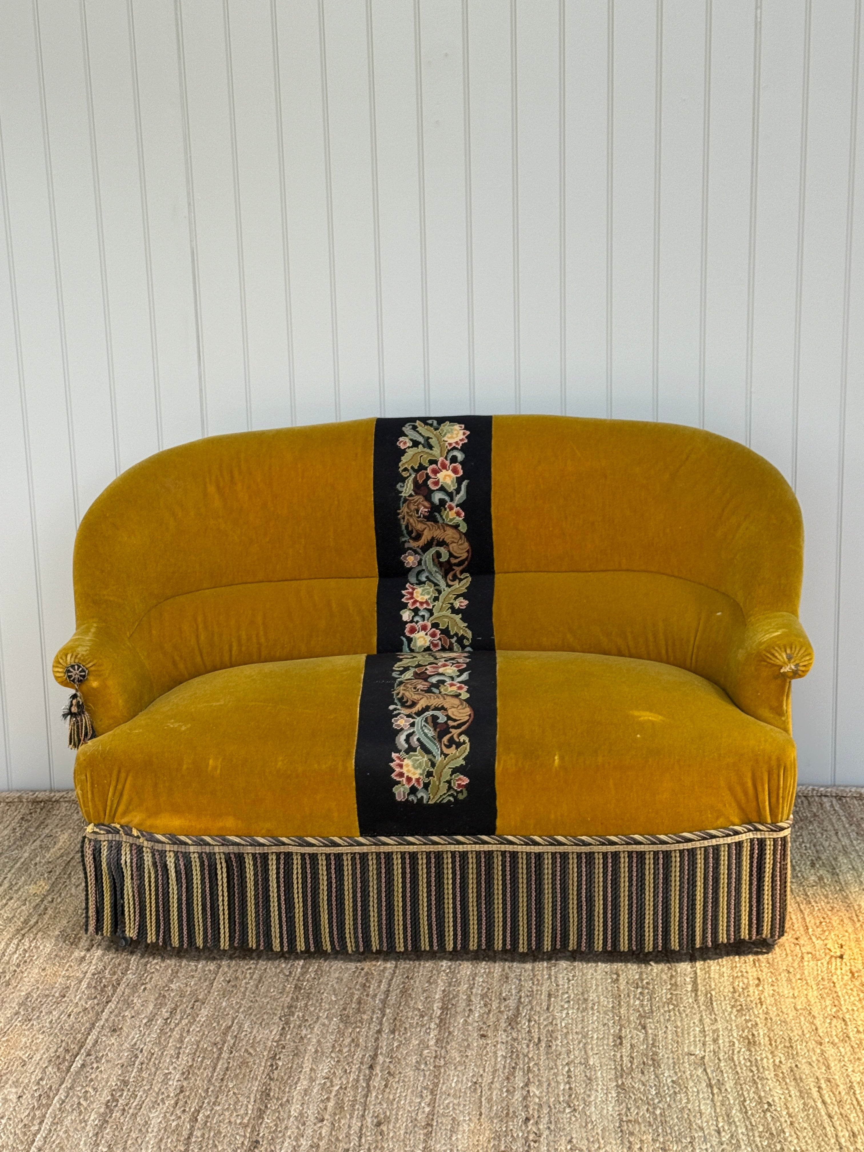 Mustard Velvet Sofa