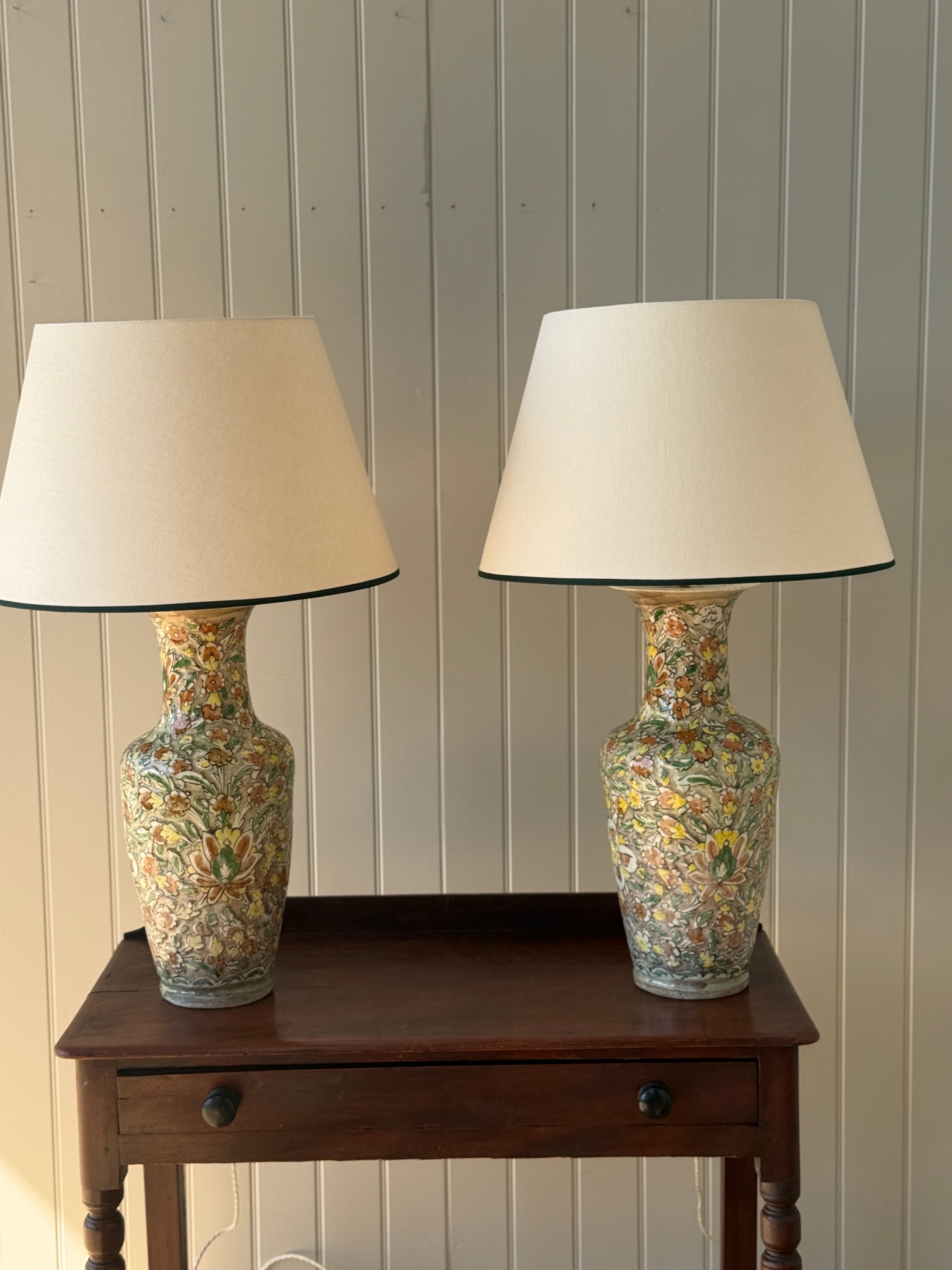 Pair of Vintage Ottoman Ceramic Table lamps