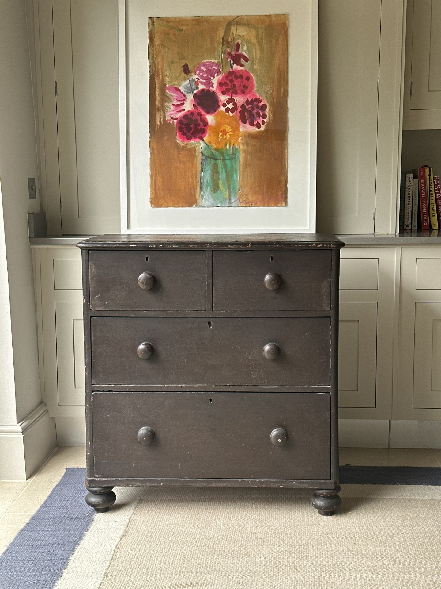 Painted Rustic Naive Chest of Drawers