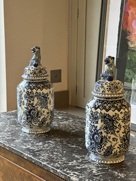 Pair of Delft Ginger Jars