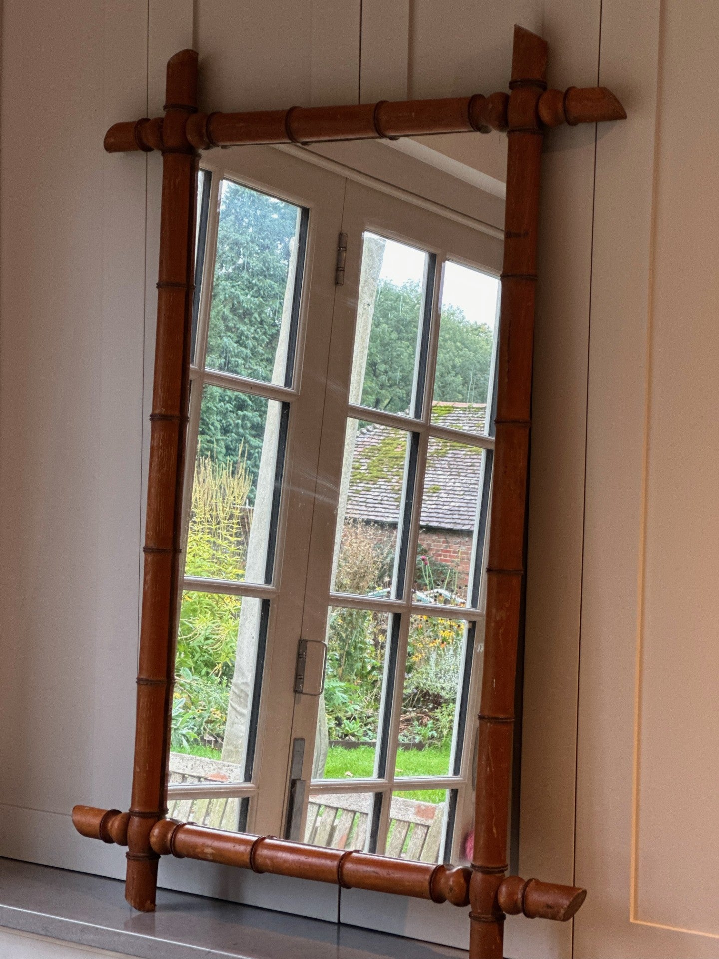 Large Faux Bamboo Mirror