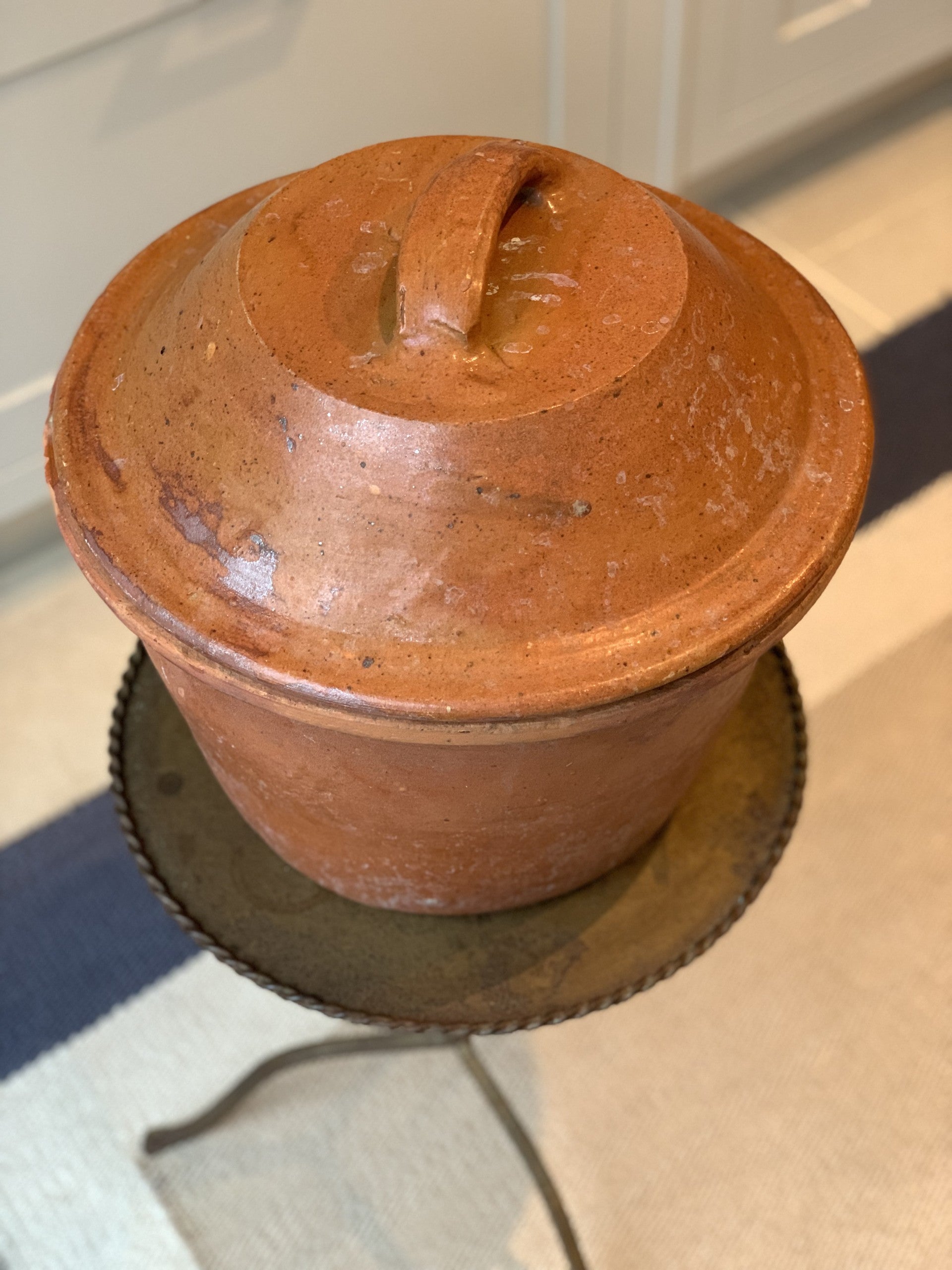 Victorian Terracotta Bread Bin with Lid