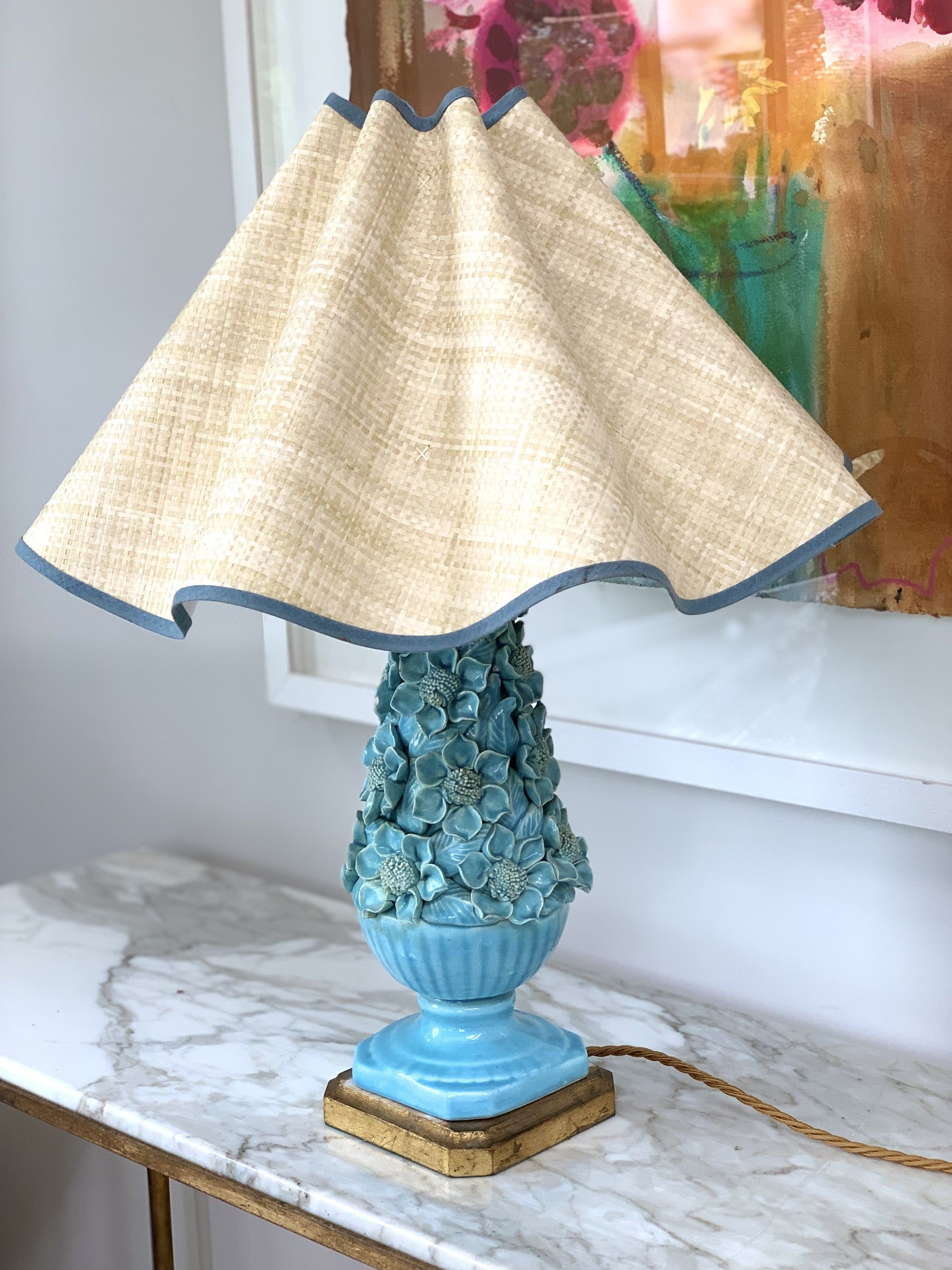 Turquoise Manises Table Lamp