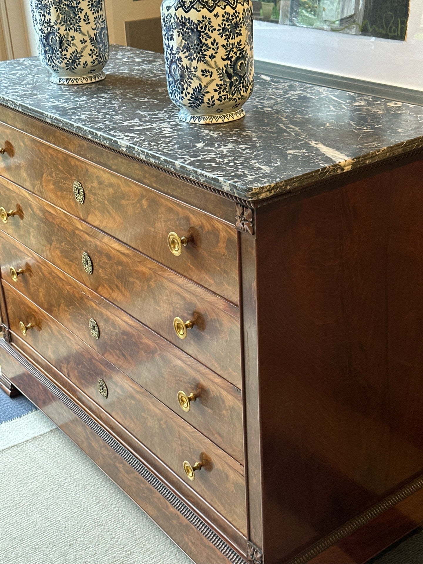 A Stunning French Empire Marble Commode by Lemarchand Paris