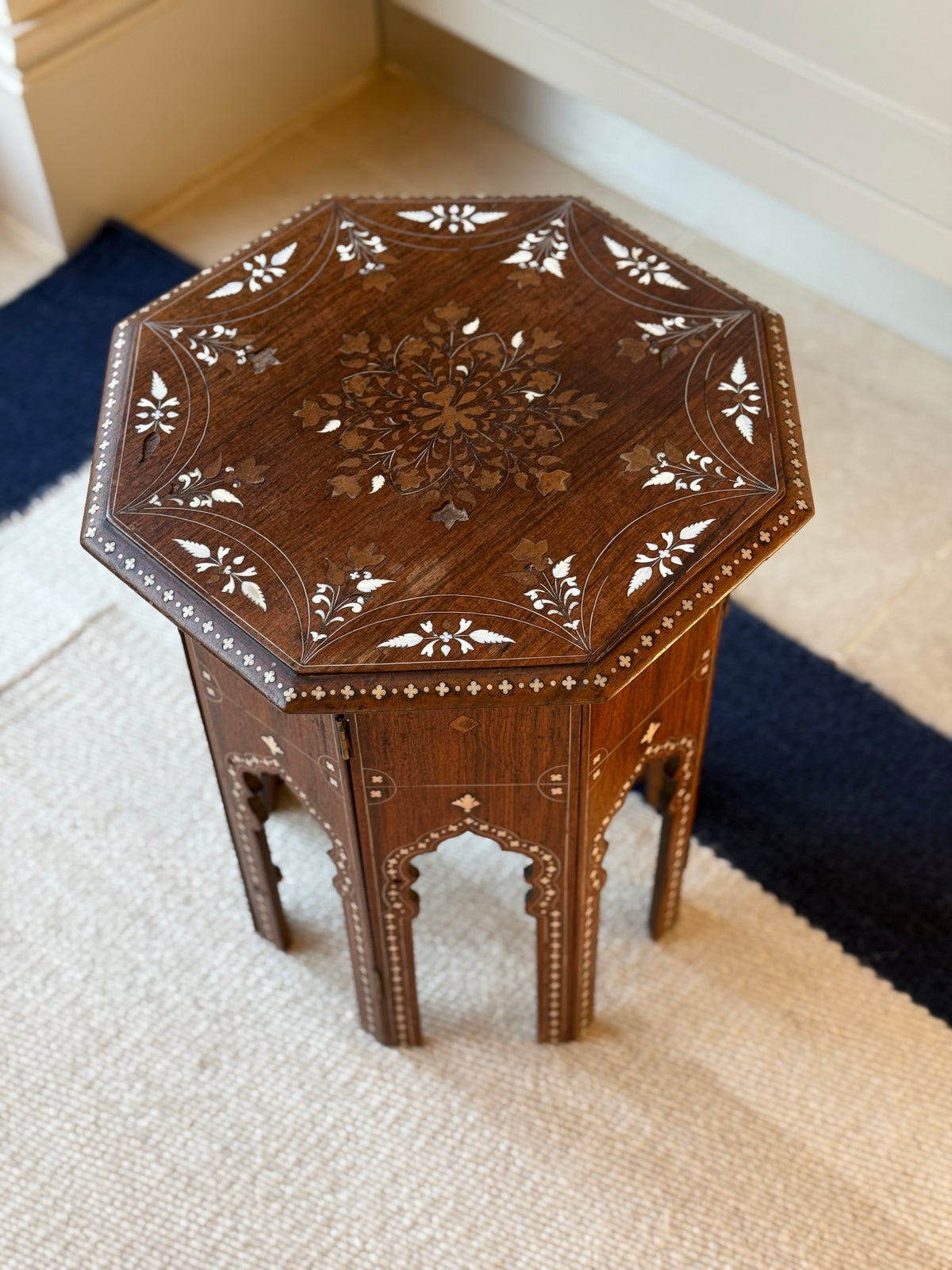Anglo-Indian Hoshiarpur Inlaid Octagonal Occasional Table
