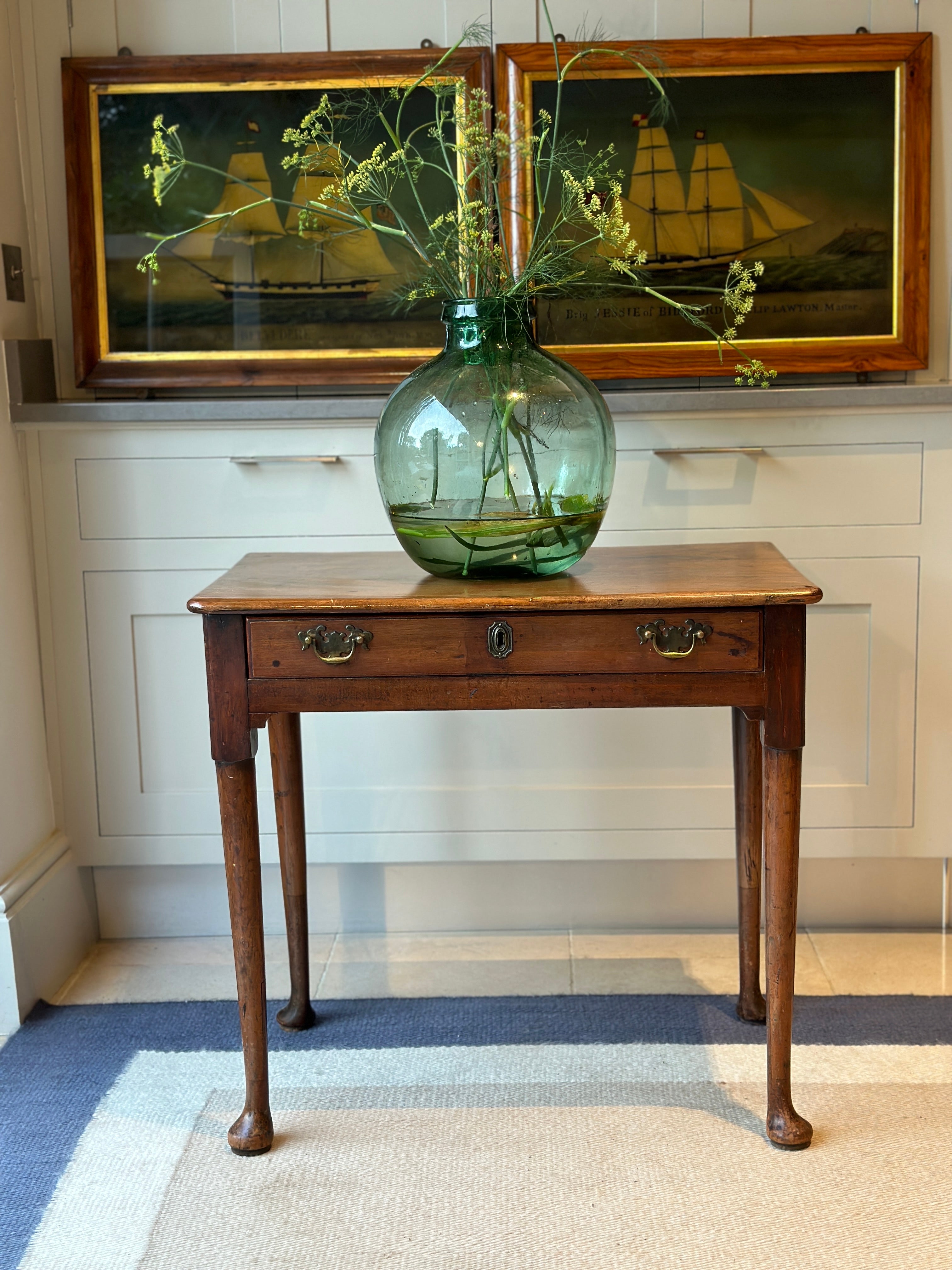 19th Century Lowboy with pad feet