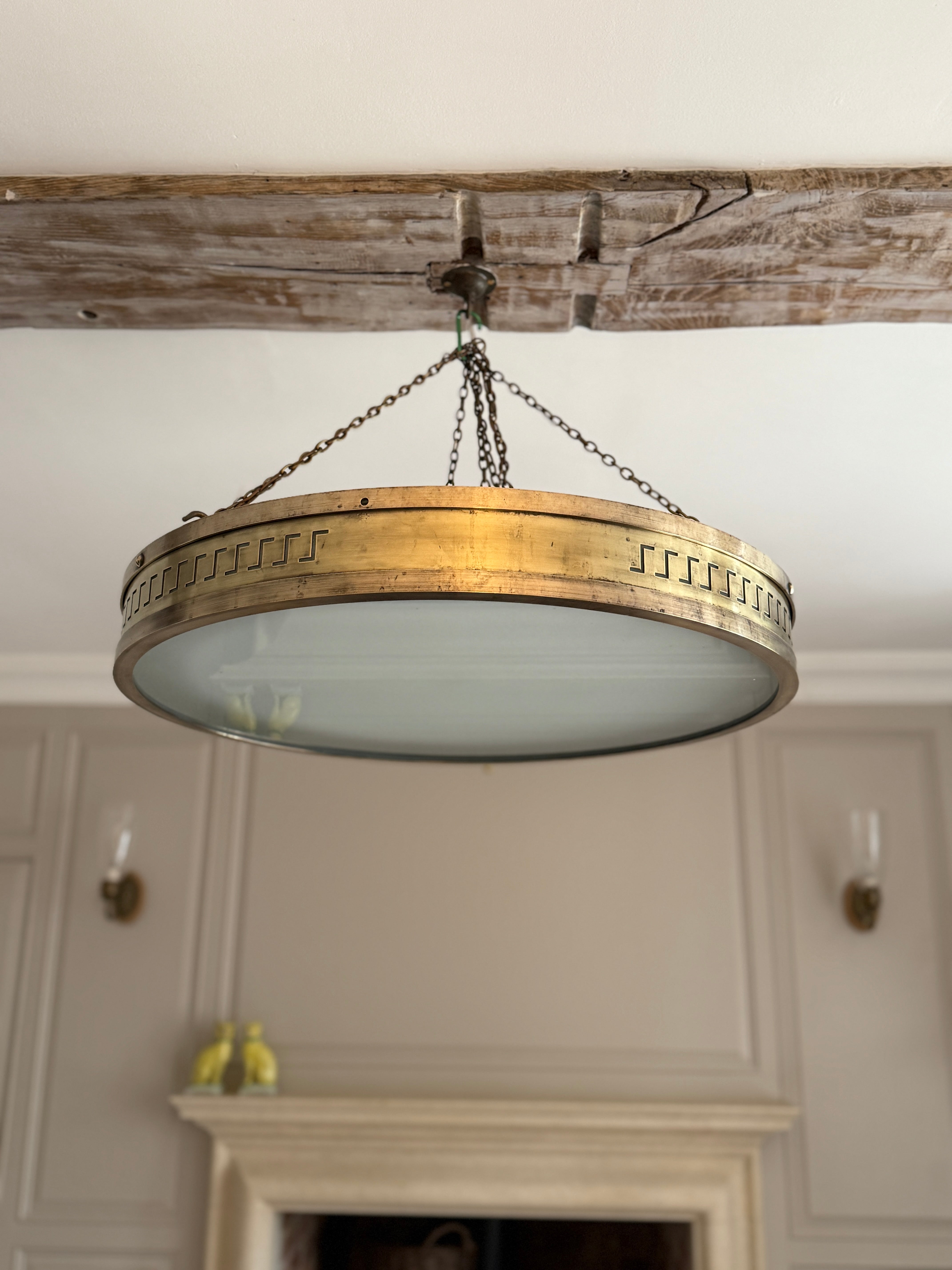 Pair of Brass Plafonniers from the Lewis Building in Liverpool