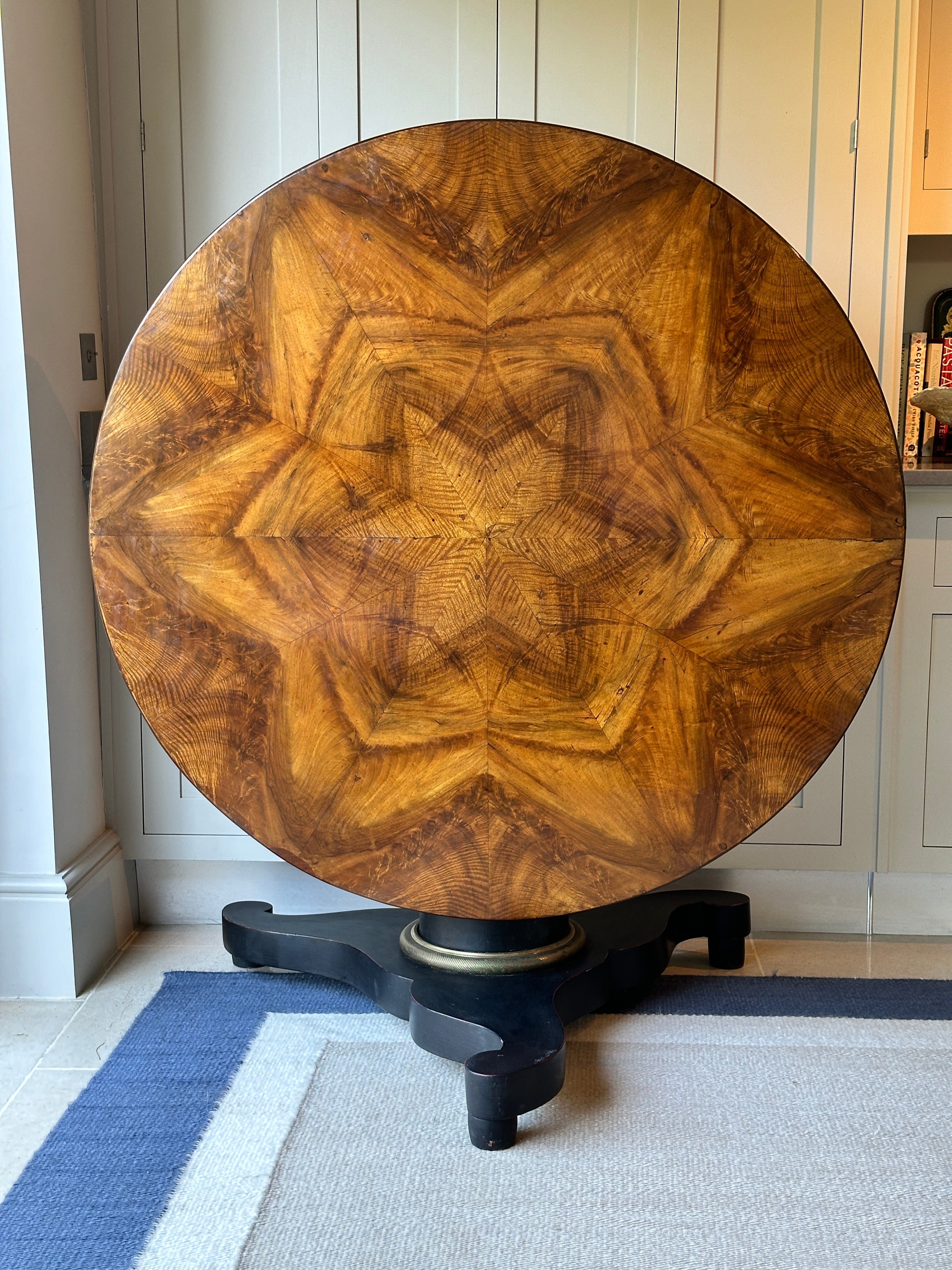 19th Century Walnut Book Matched CentreTable