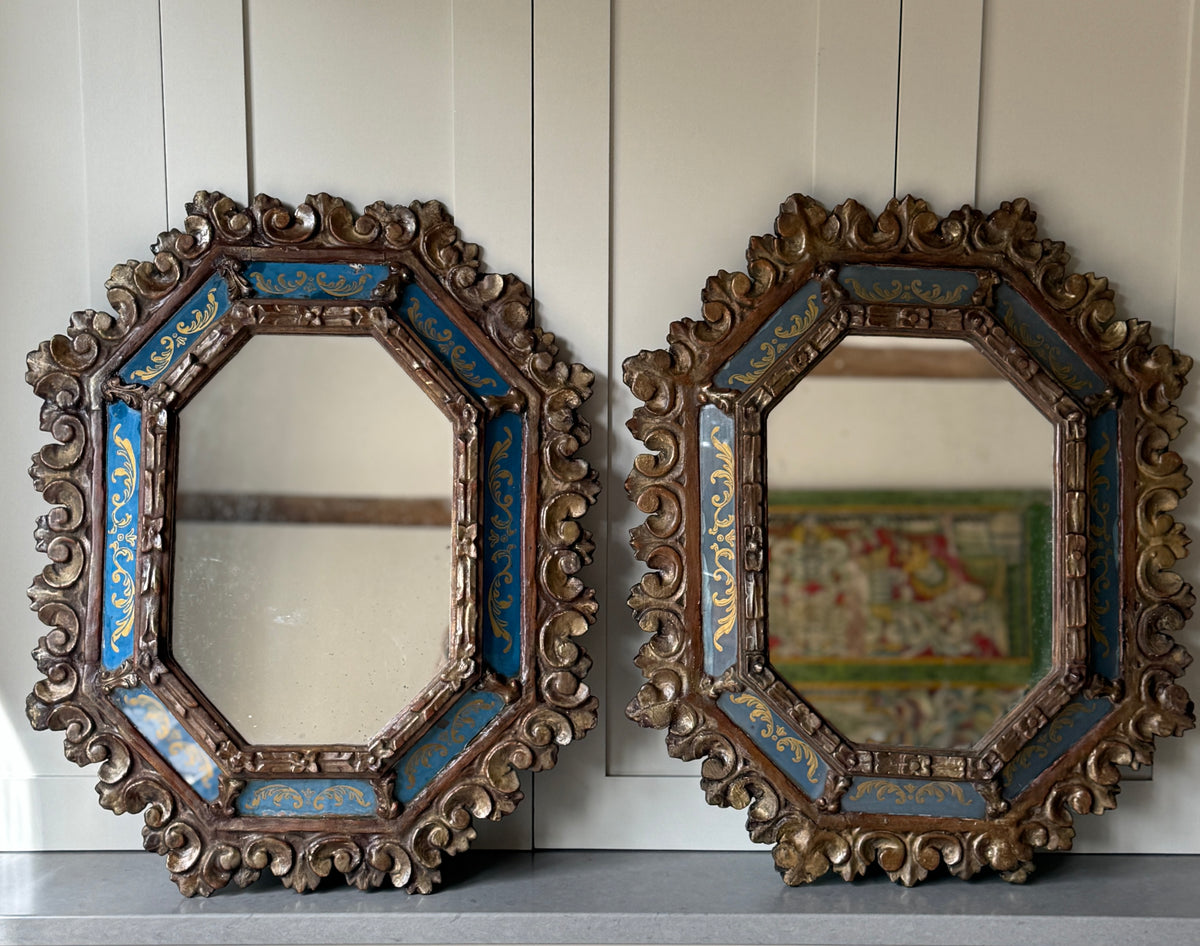 Matched Pair of Octagonal Italianate Mirrors