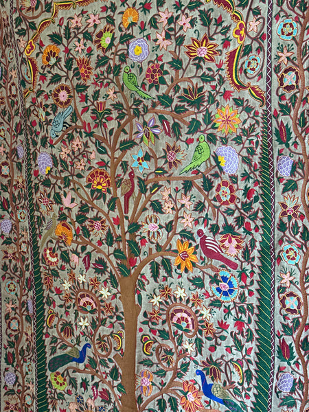 Vintage Indian Tree of Life Pishwai Wall Hanging