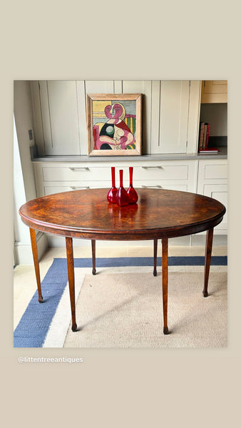 Lovely Oval Mahogany Centre Table with faded Marquetry Inlay