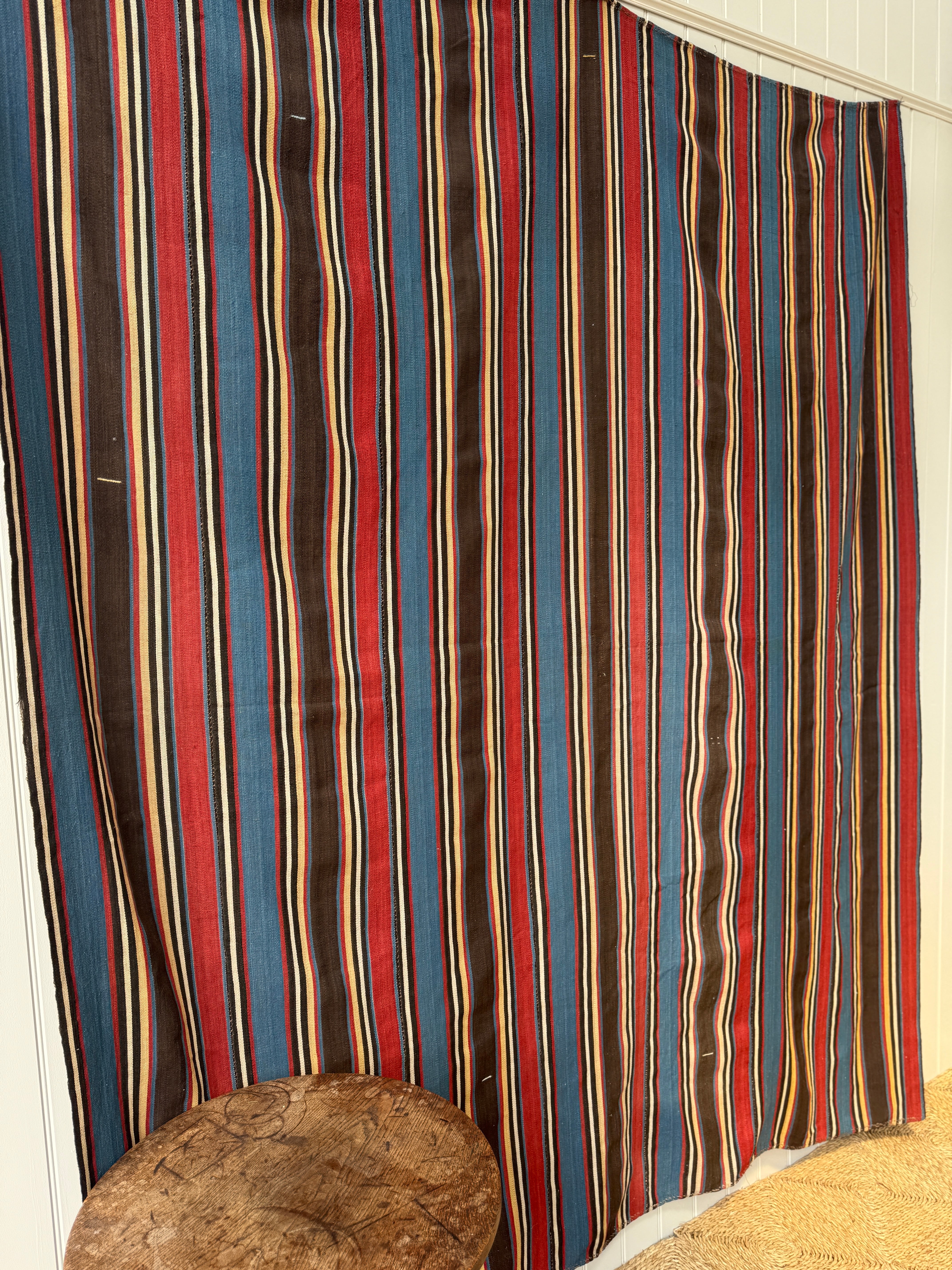 Polychrome Striped Antique Jajim from Azerbaijan