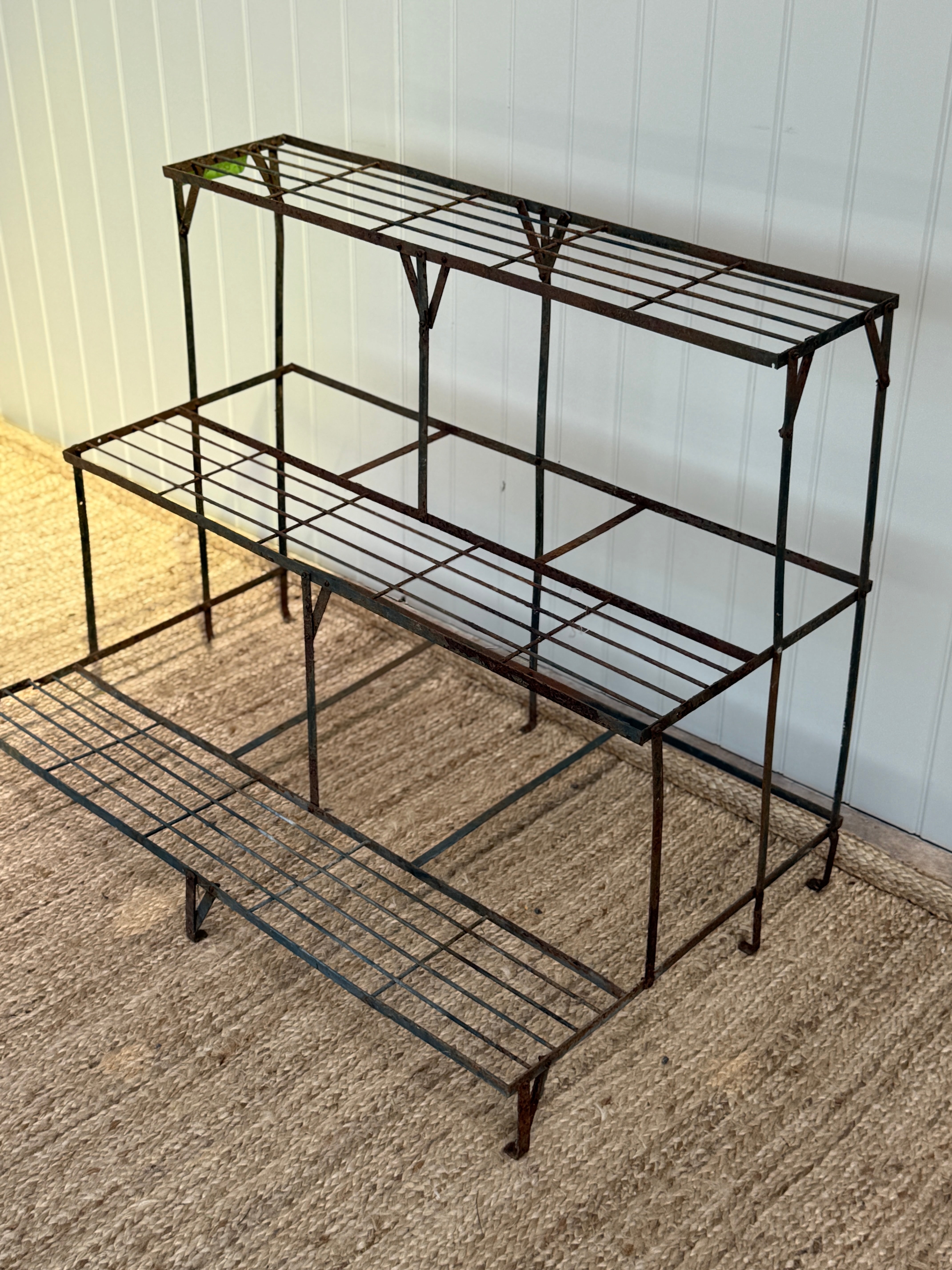 Vintage Iron Wirework Plant Stand