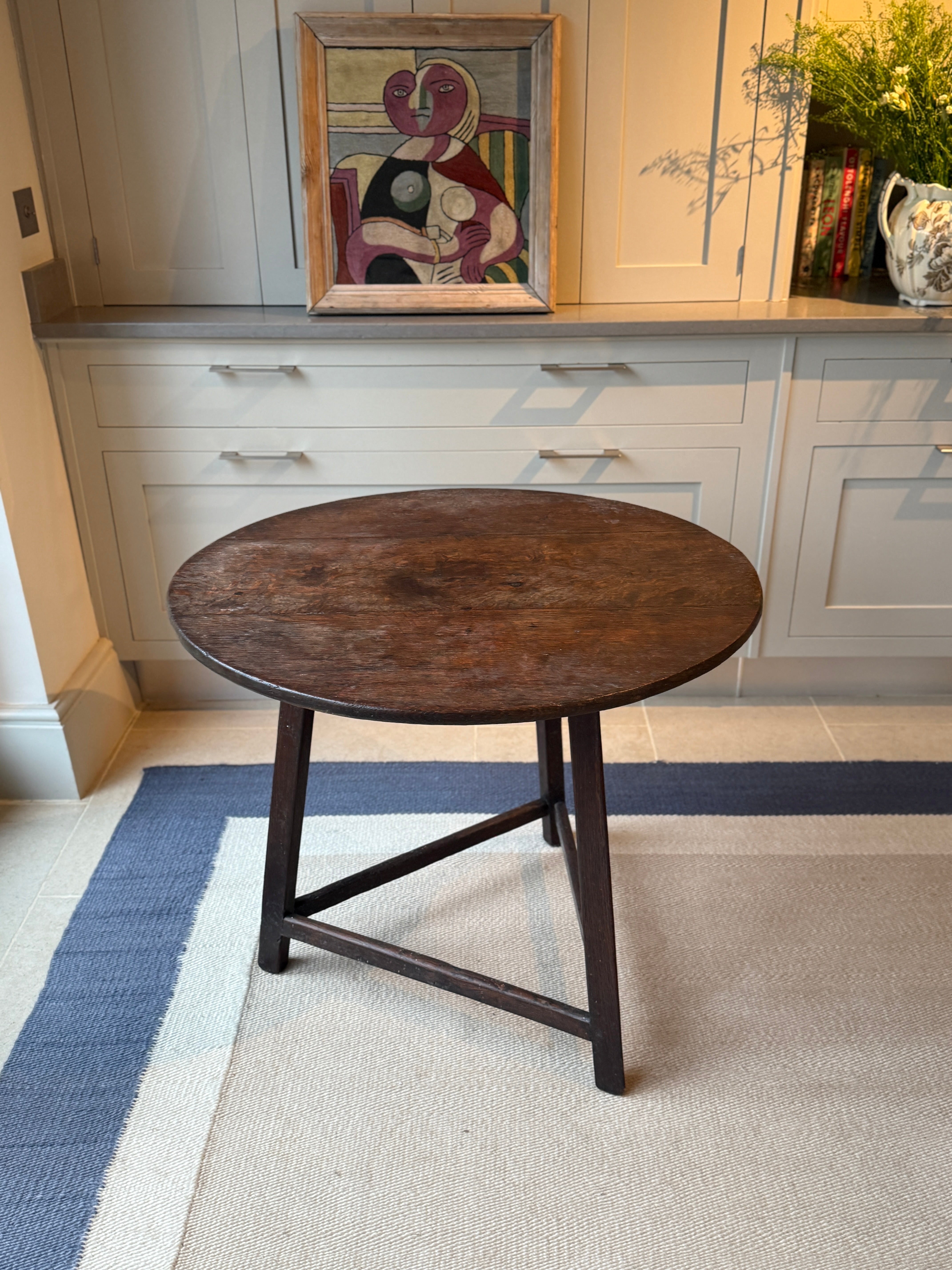 Large Oak Cricket Table