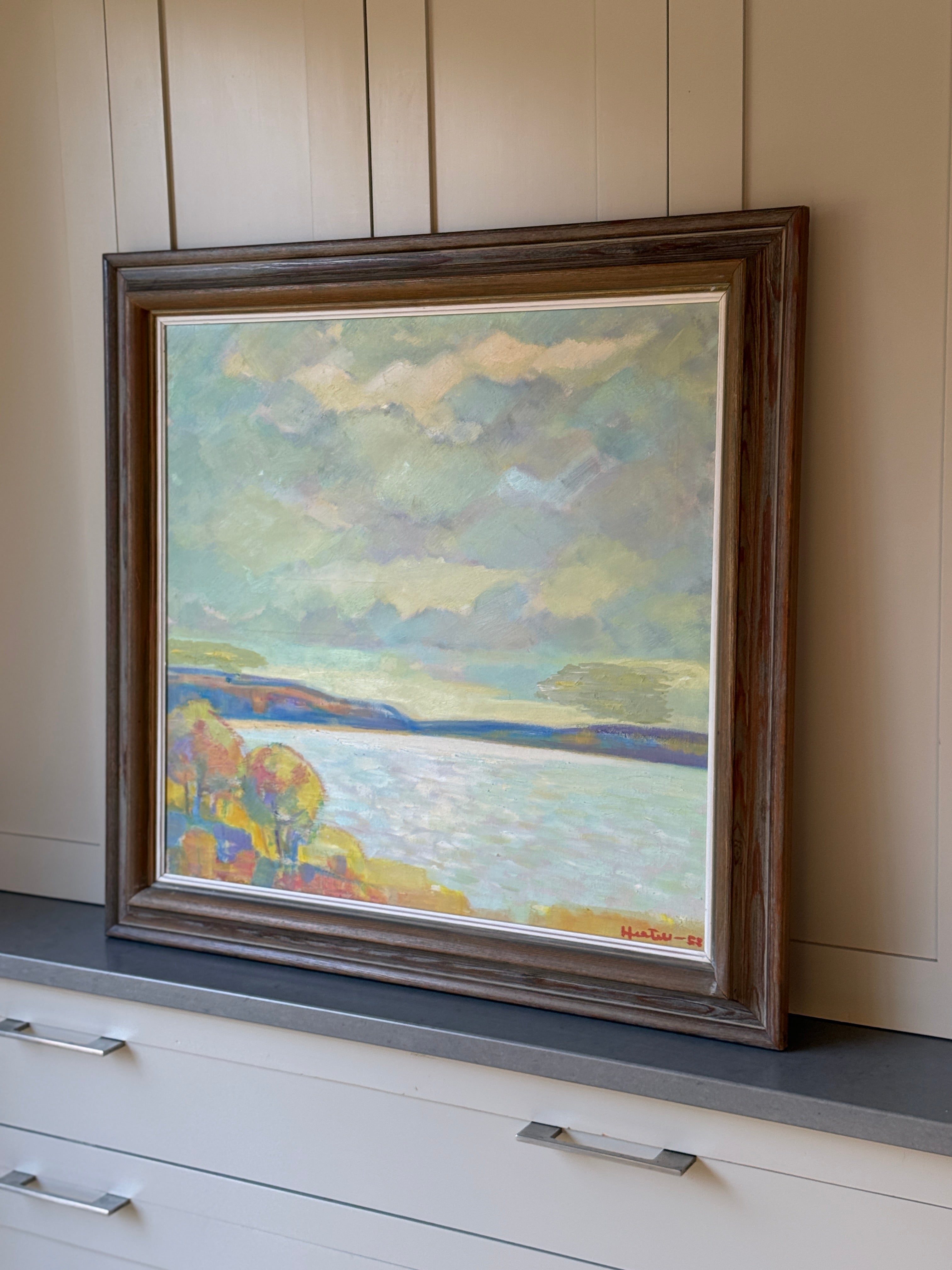 Swedish Framed Oil on Canvas