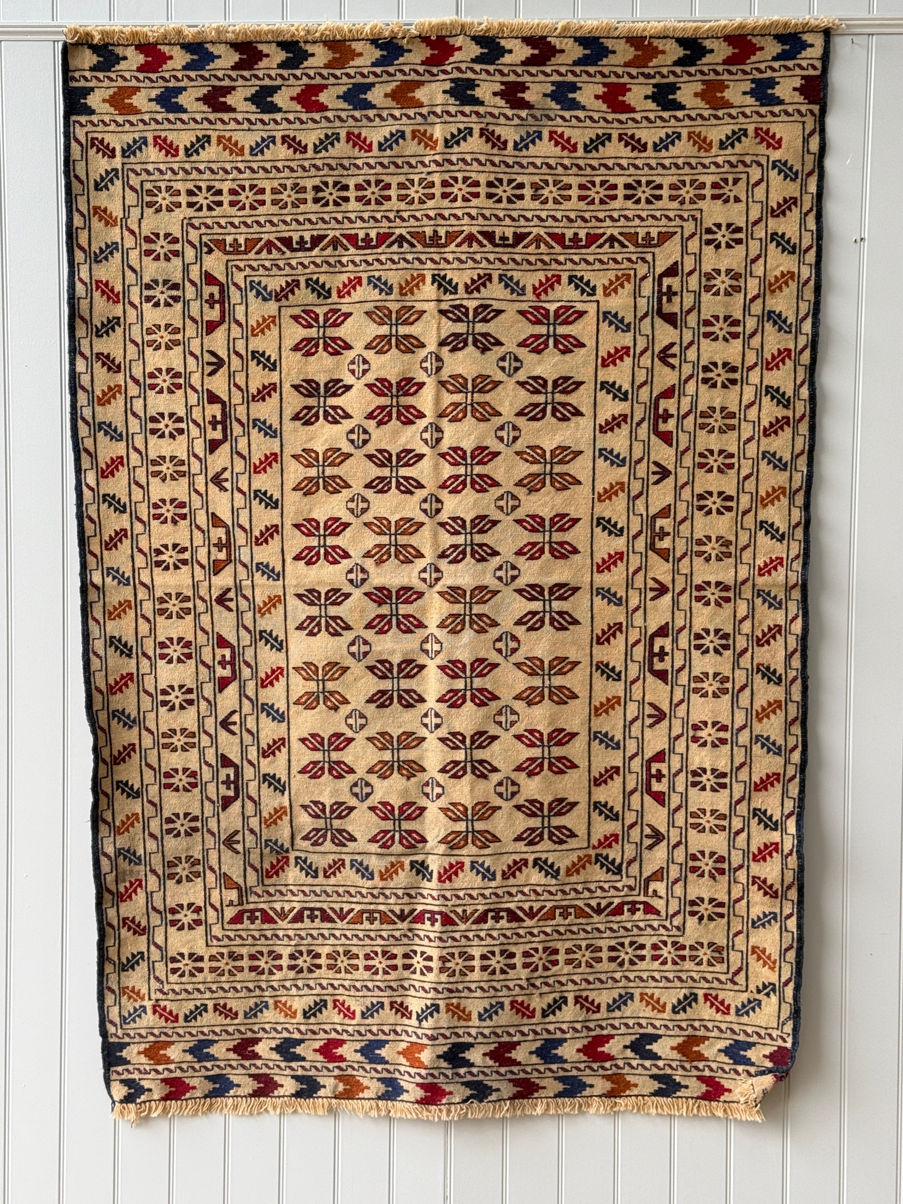 Vintage Afghan Soumak rug