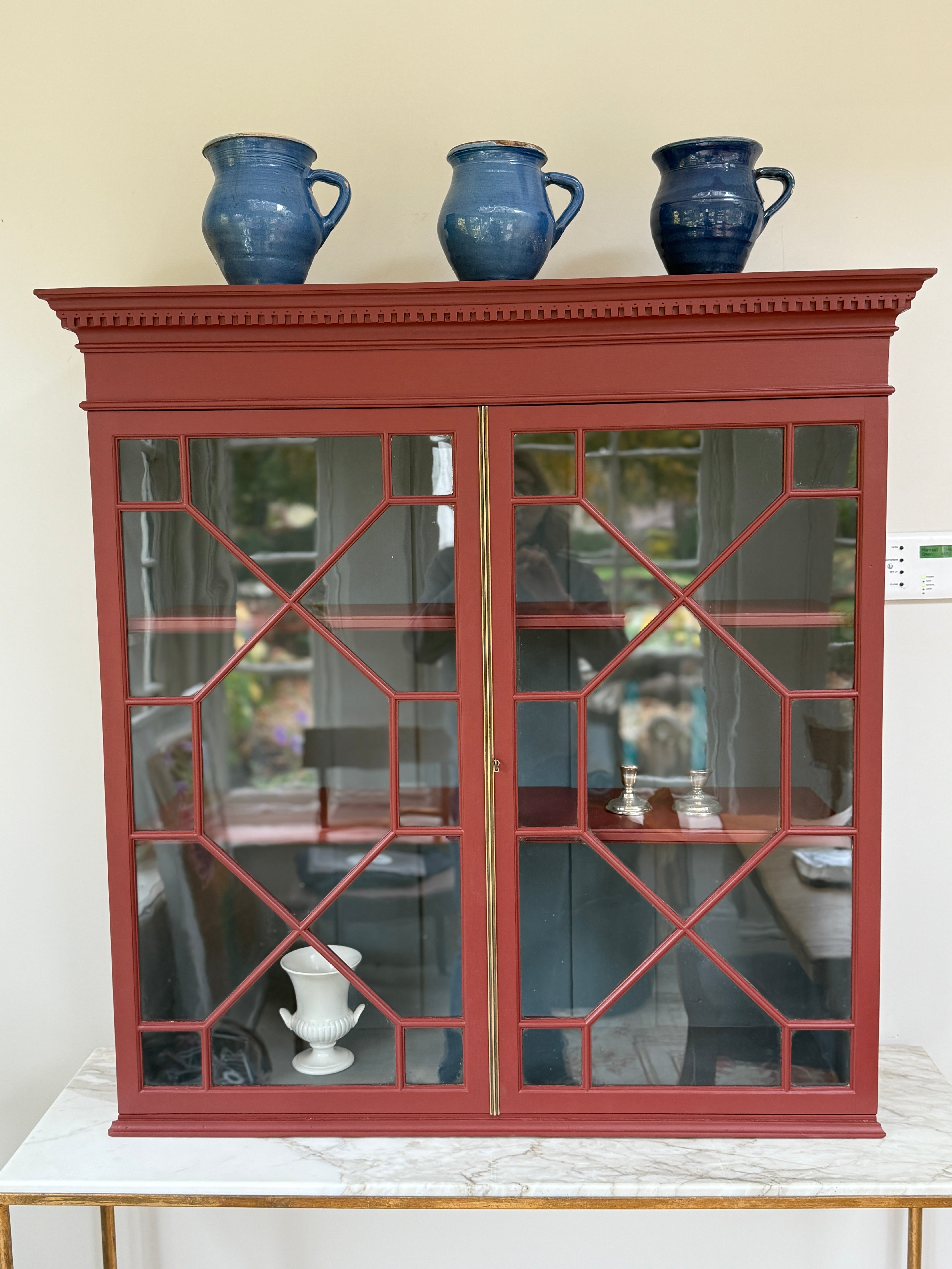 Painted Astral Glazed Wall Cupboard