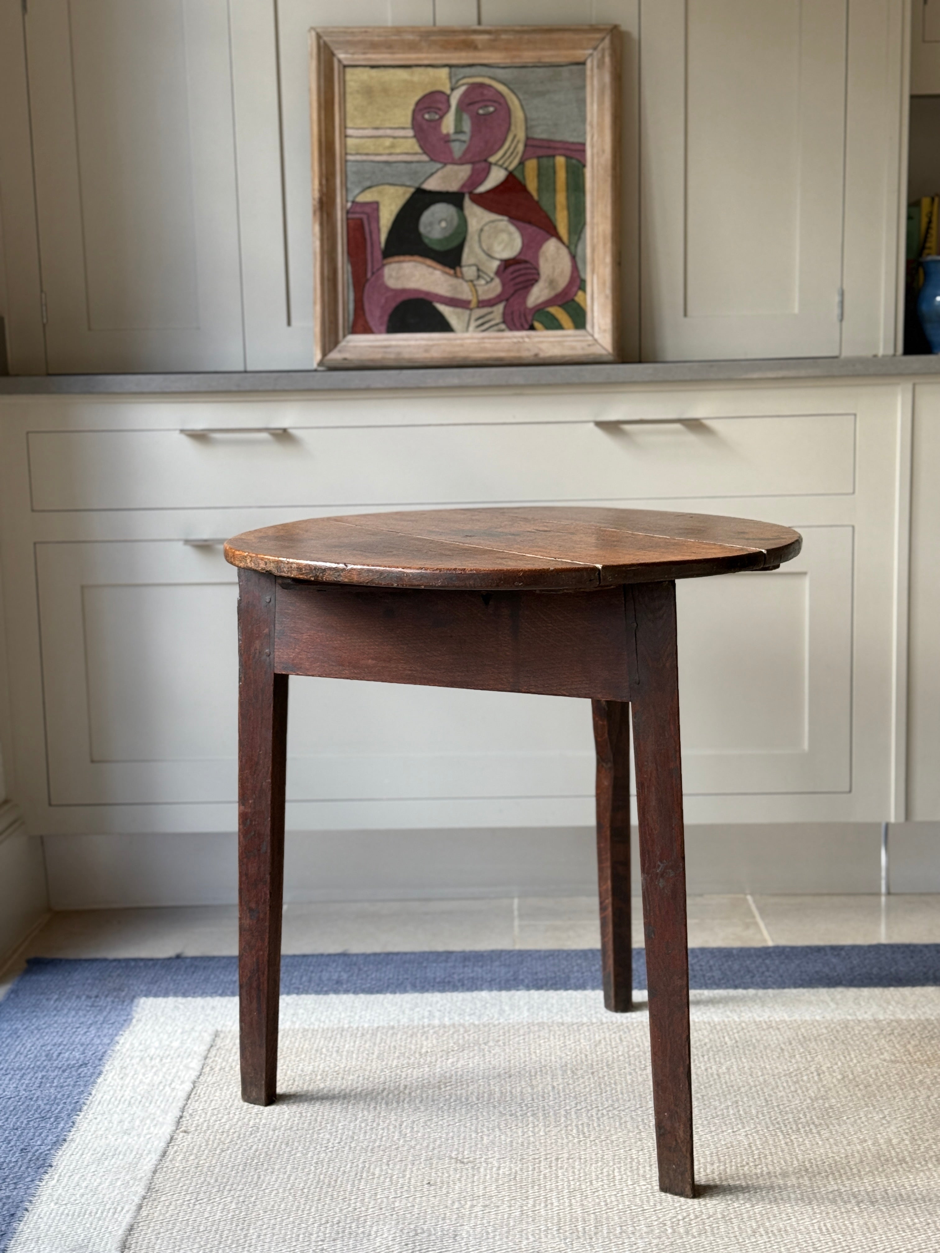 Large 18th Century Oak Cricket Table