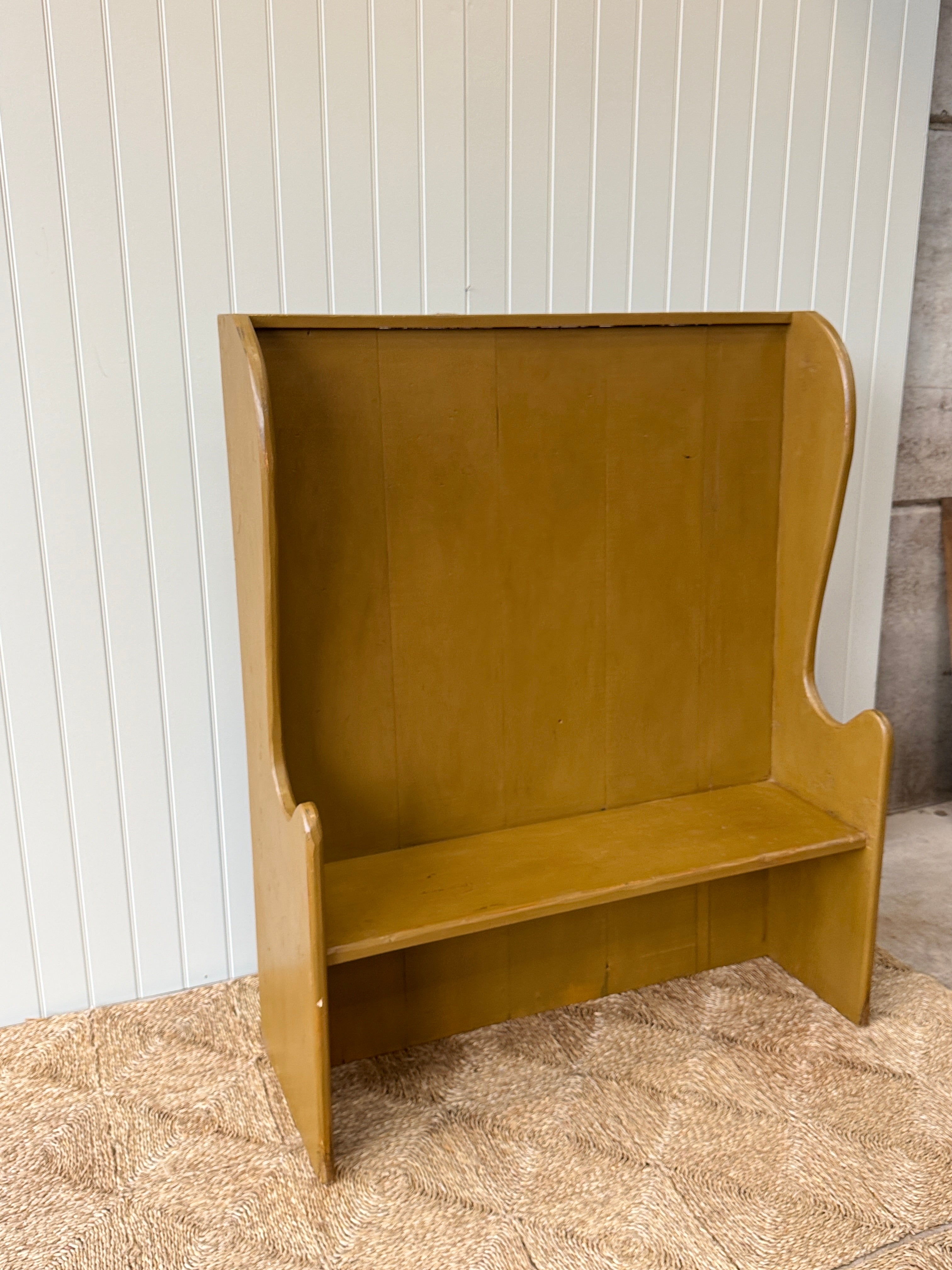 Small Welsh Settle in Mustard Yellow