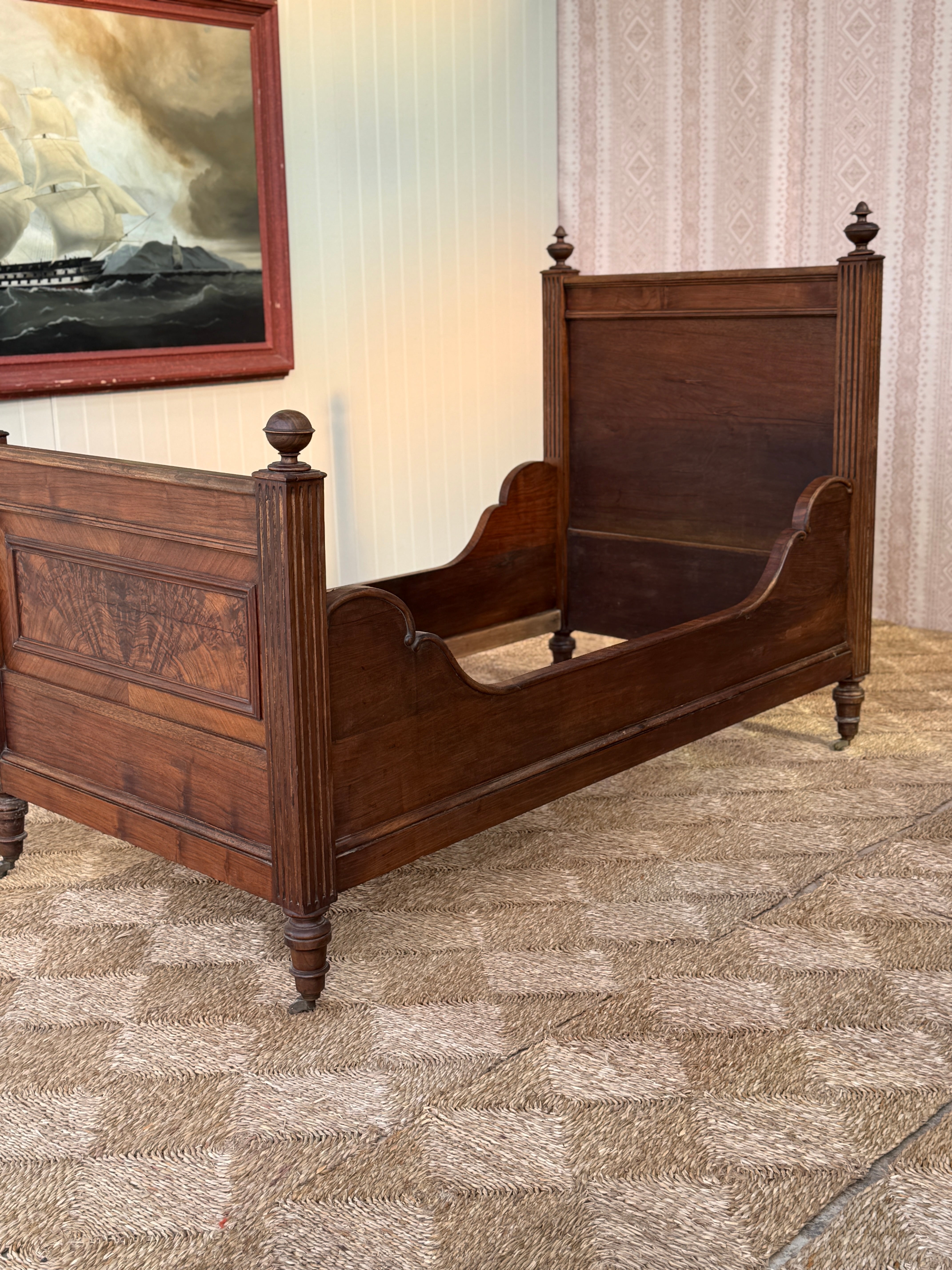 19th Century French Bateau Lit