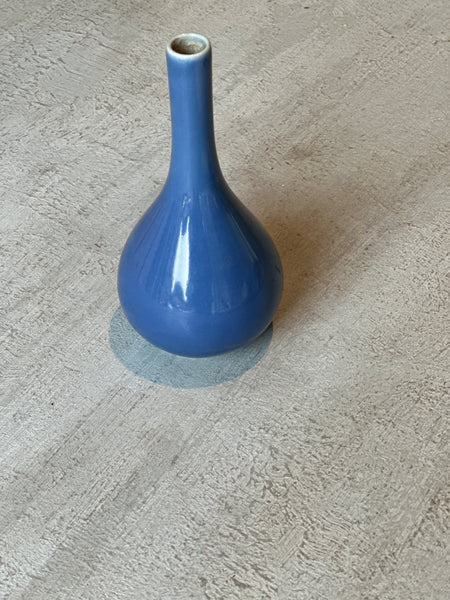 Miniature 19th C Chinese Monochrome bottleneck Vase