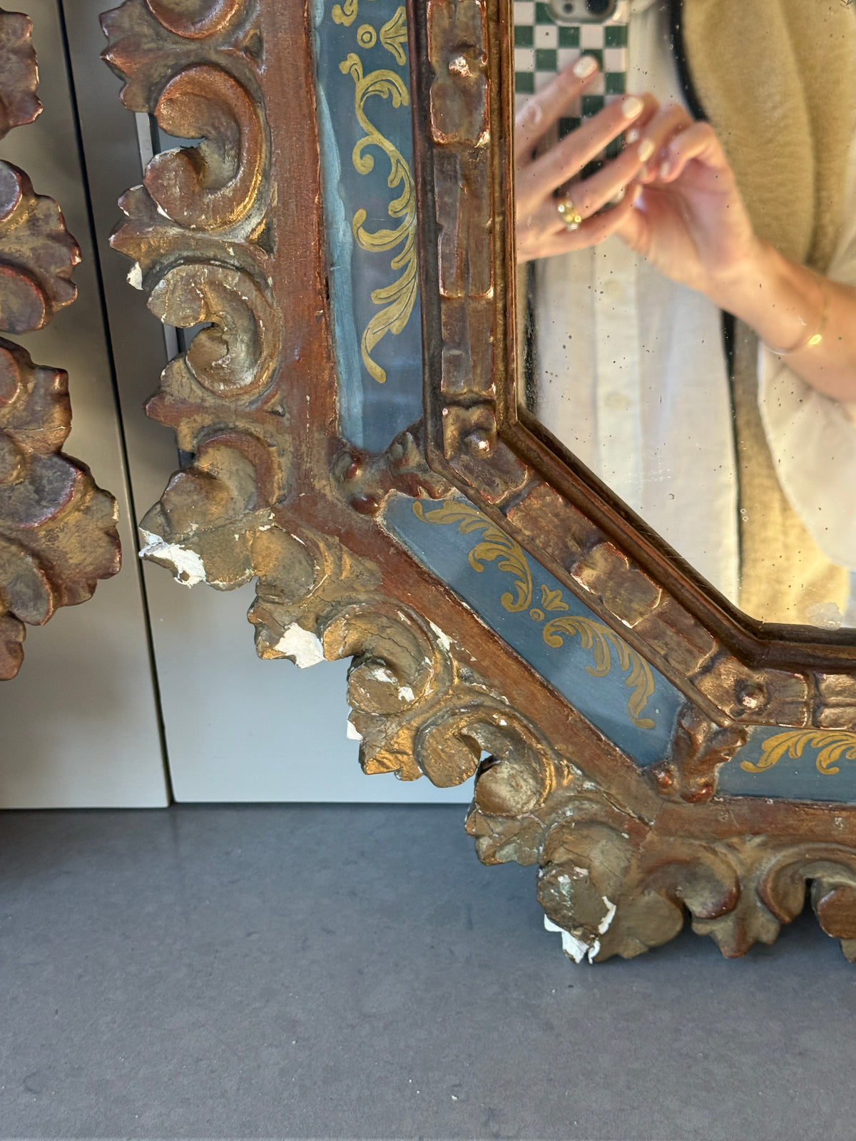 Matched Pair of Octagonal Italianate Mirrors